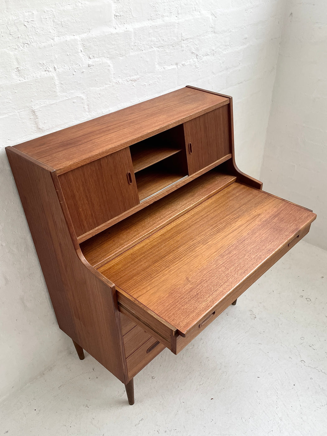 Danish Teak Bureau Dresser