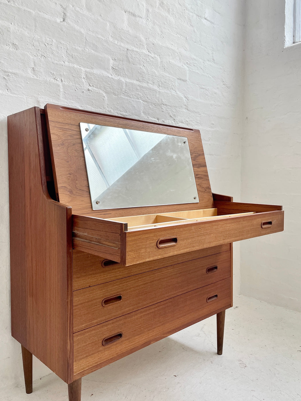 Danish Teak Bureau Dresser