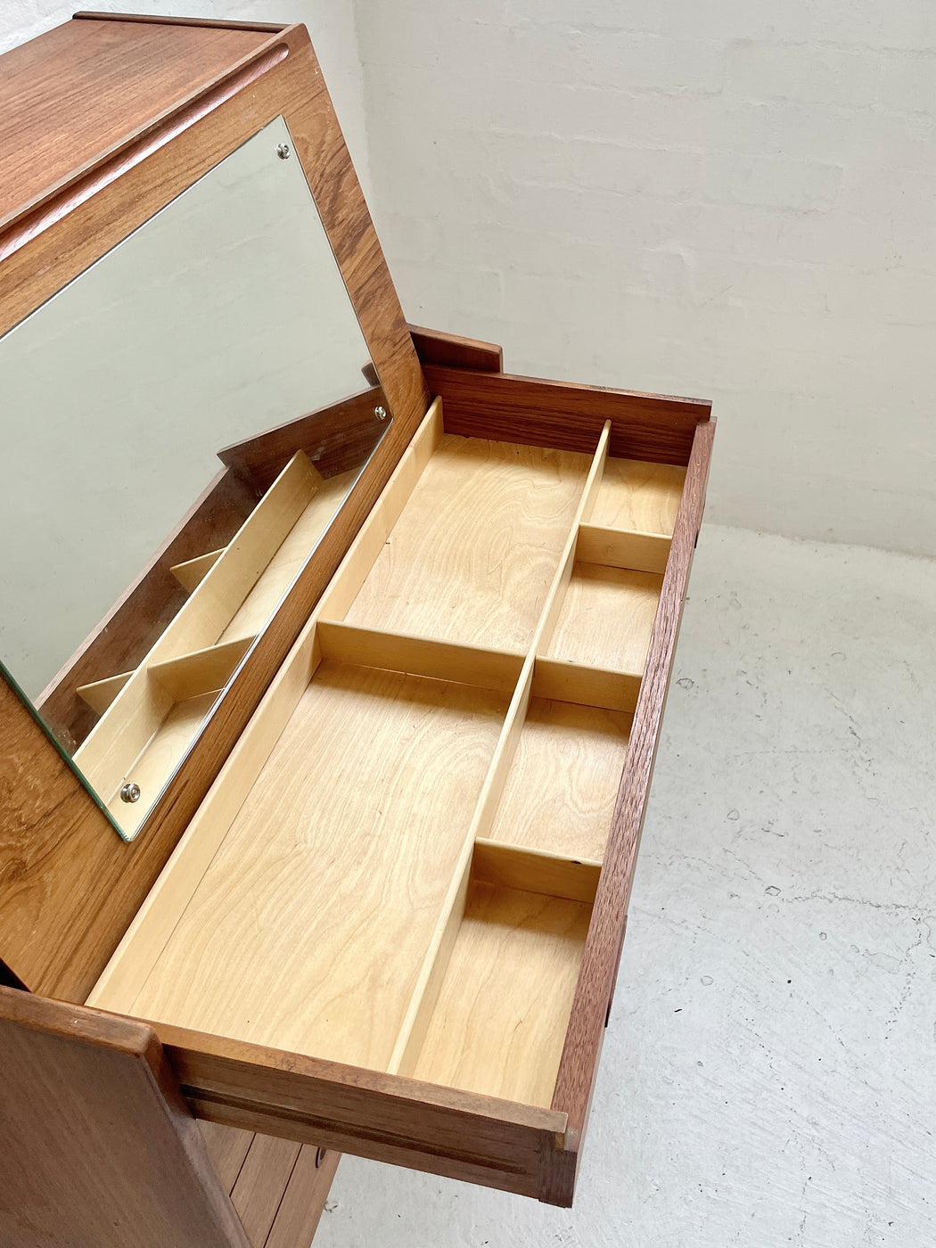 Danish Teak Bureau Dresser