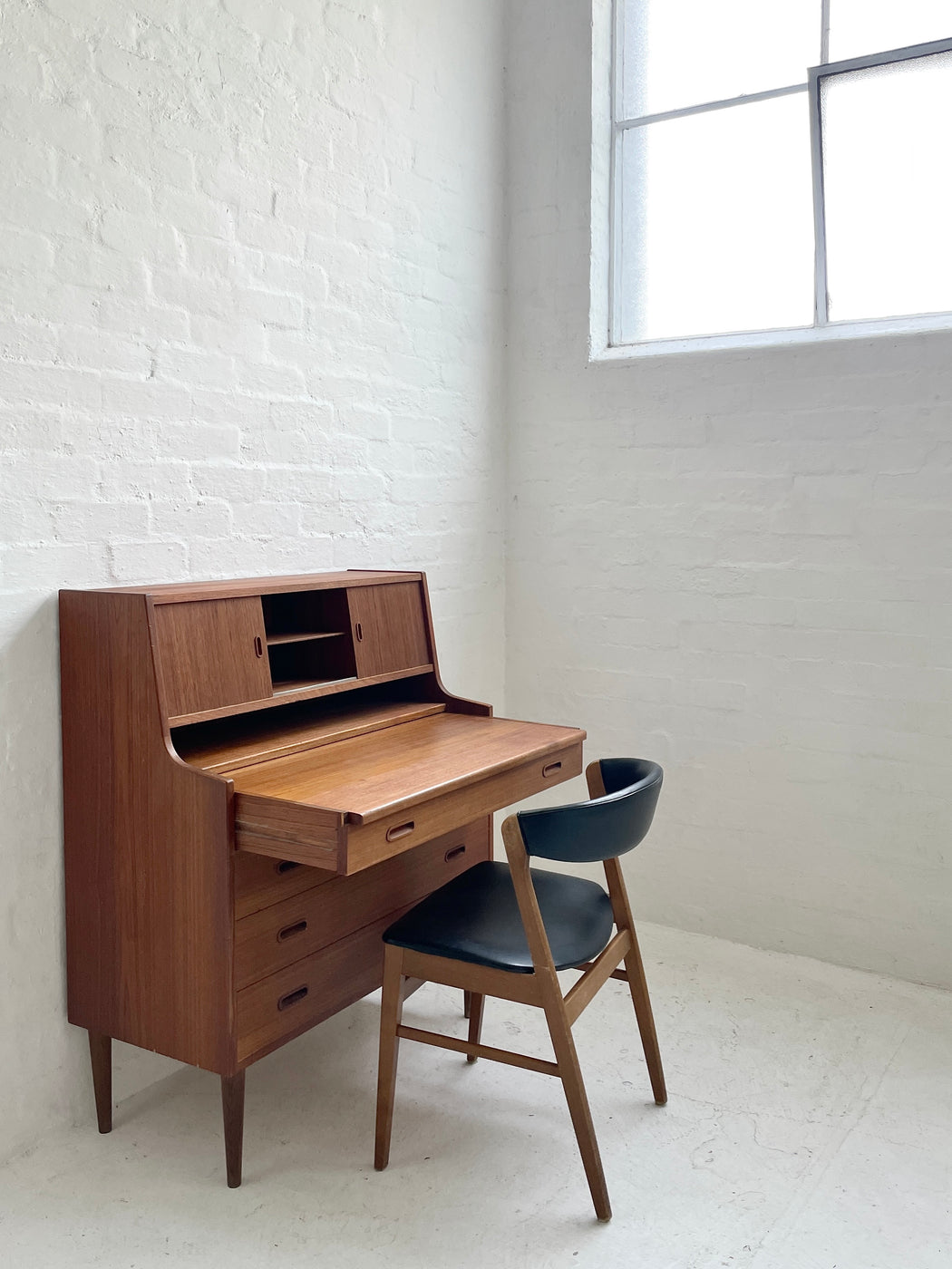 Danish Teak Bureau Dresser
