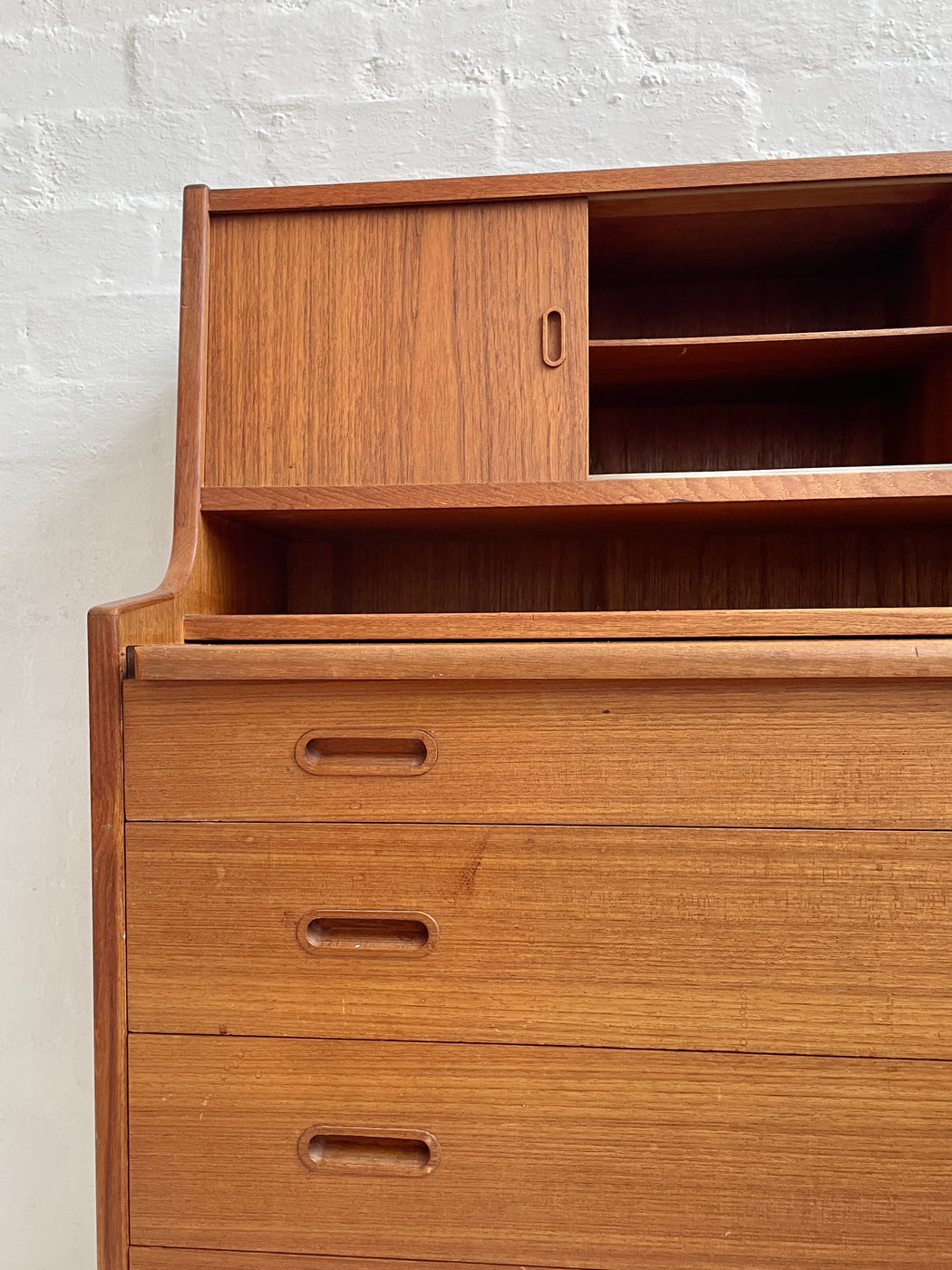 Danish Teak Bureau Dresser