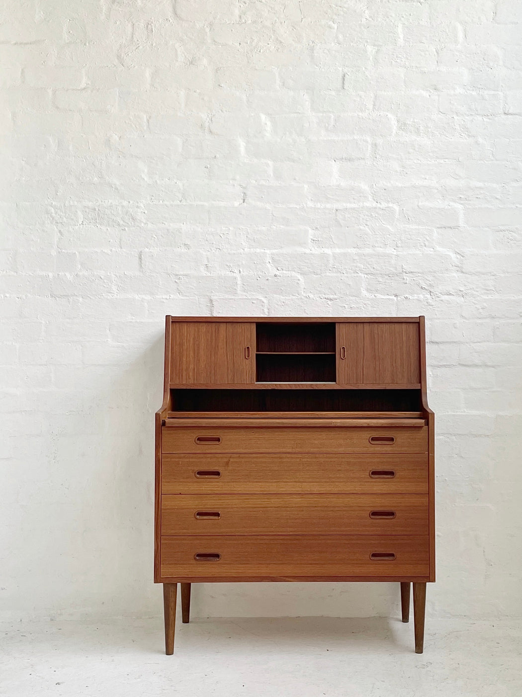 Danish Teak Bureau Dresser