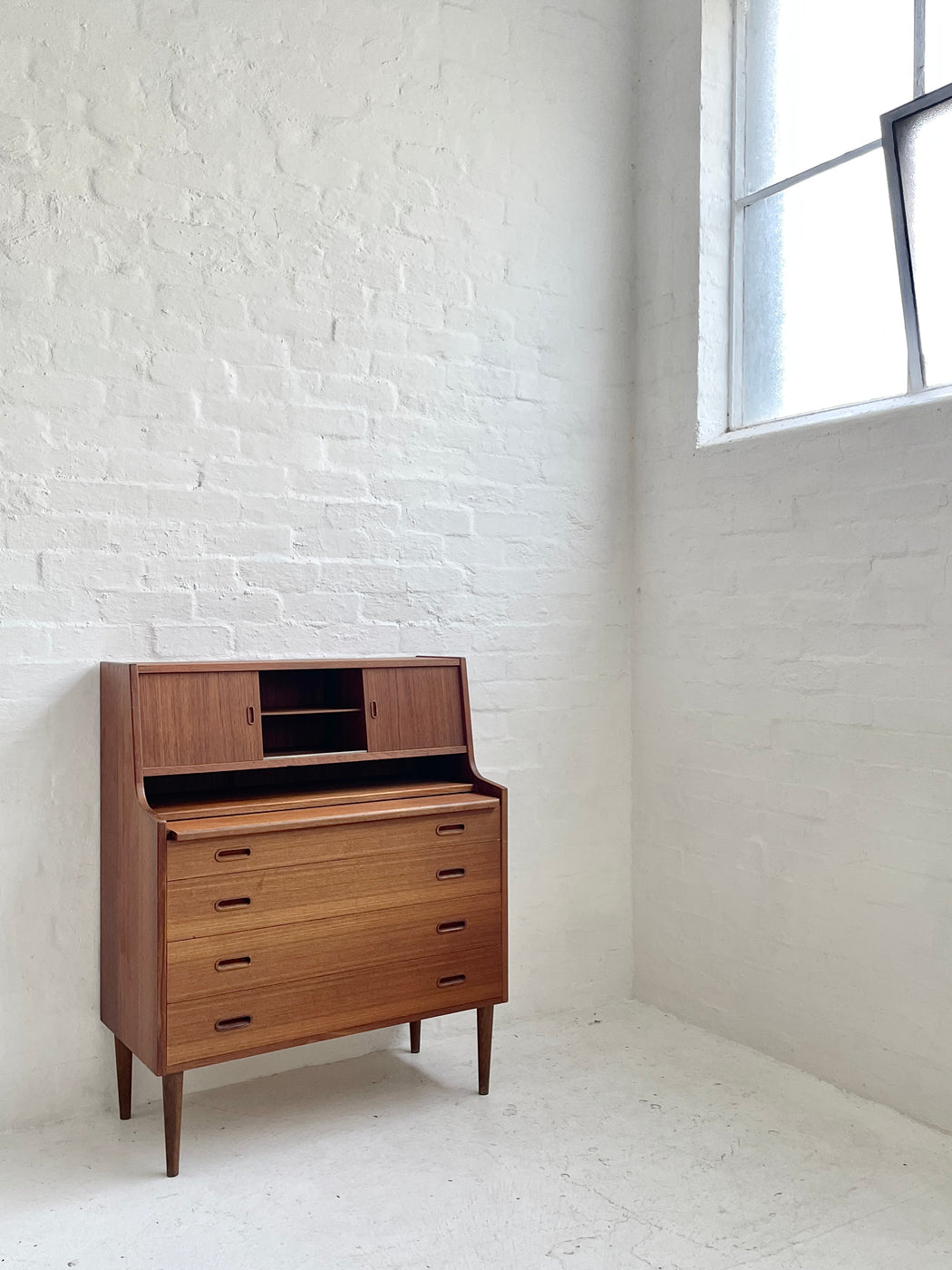 Danish Teak Bureau Dresser
