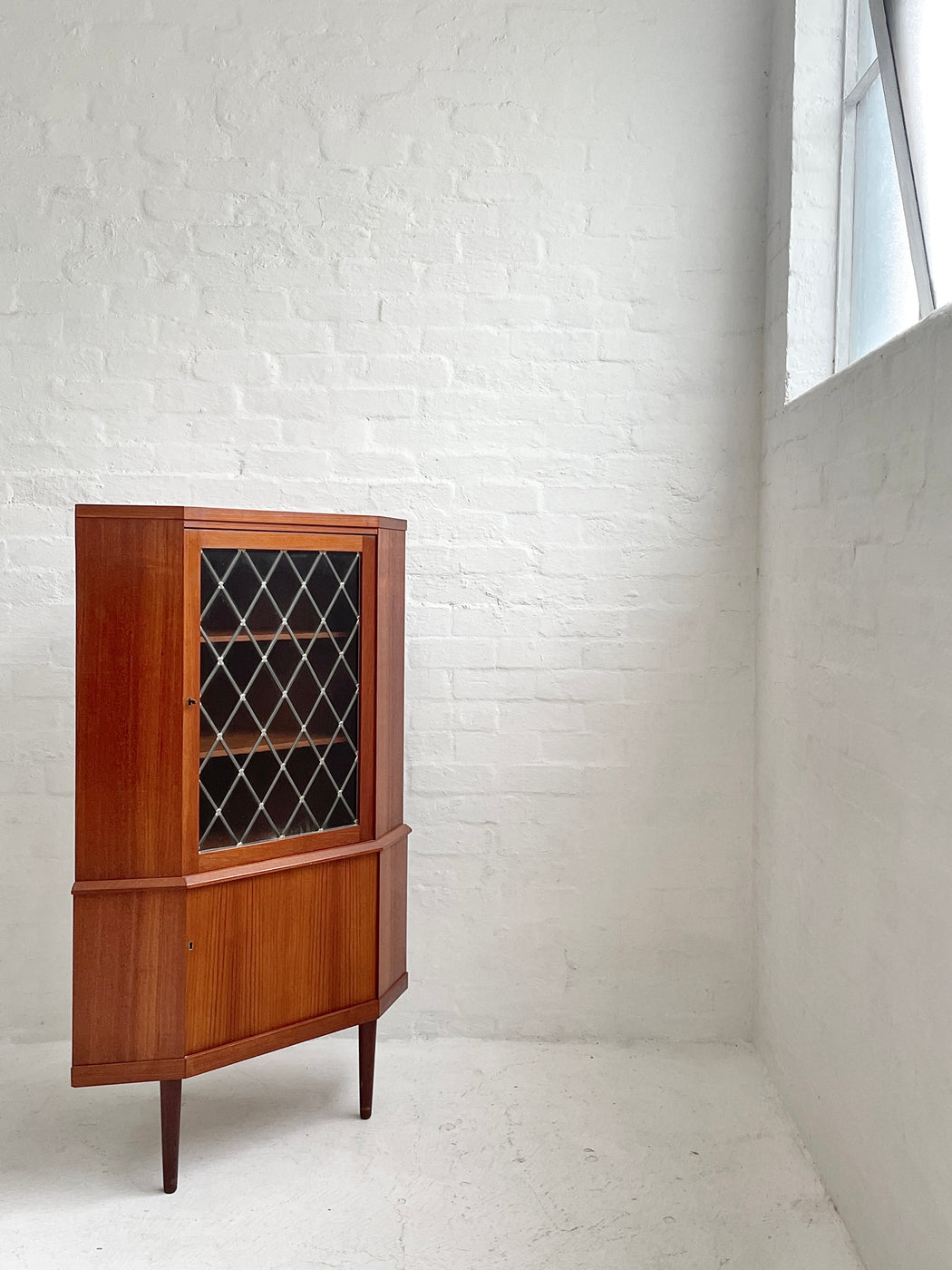 Danish Teak Corner Cabinet