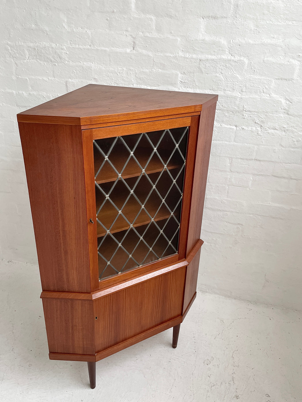 Danish Teak Corner Cabinet