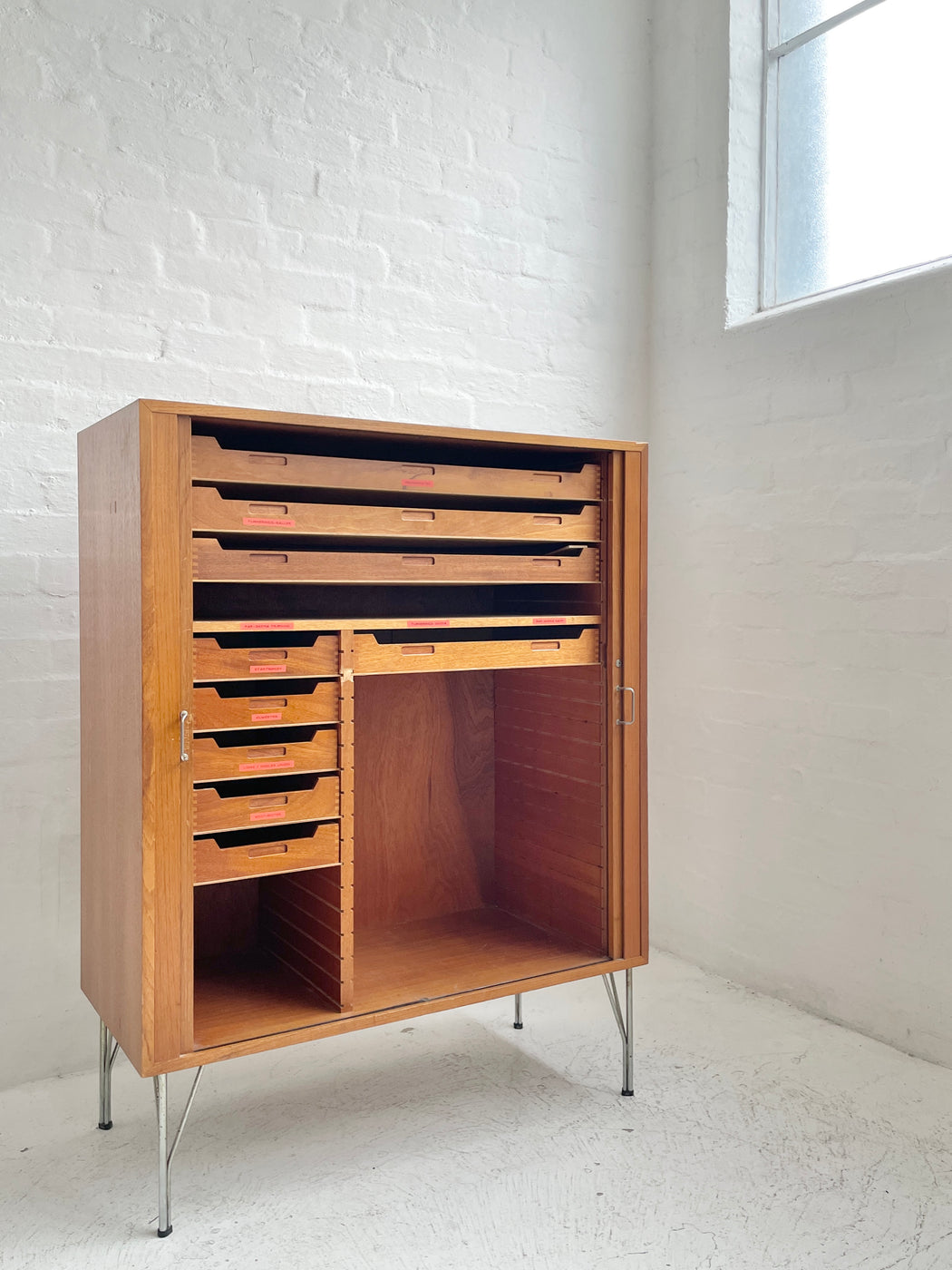 Danish Tambour Cabinet