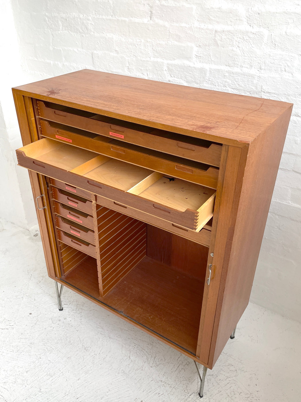Danish Tambour Cabinet