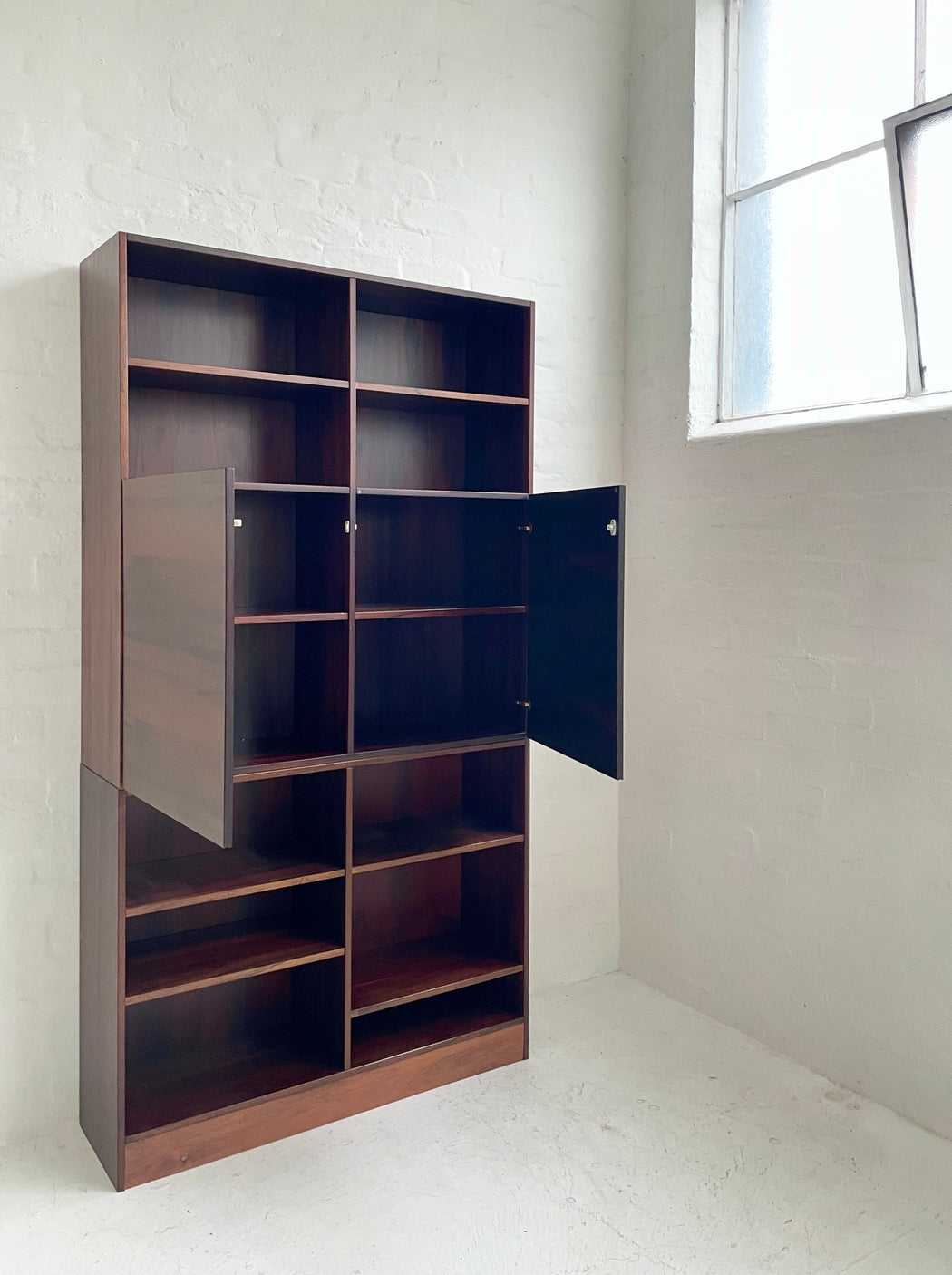 Ib Kofod Larsen Rosewood Wall Unit Bookcase
