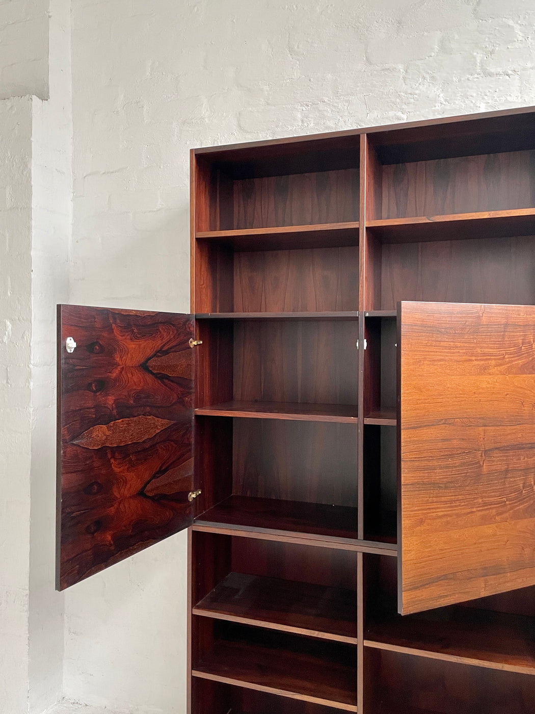 Ib Kofod Larsen Rosewood Wall Unit Bookcase