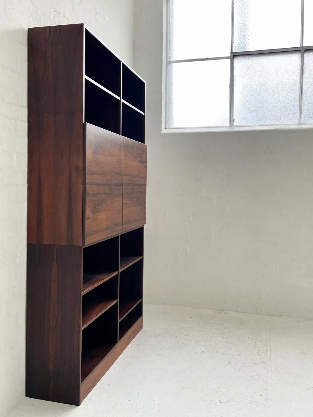Ib Kofod Larsen Rosewood Wall Unit Bookcase