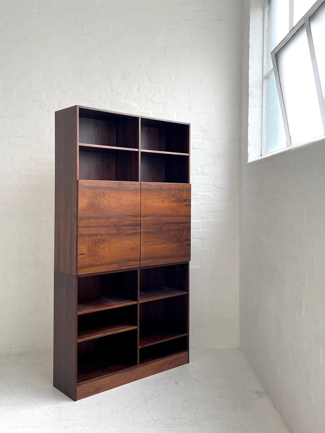 Ib Kofod Larsen Rosewood Wall Unit Bookcase