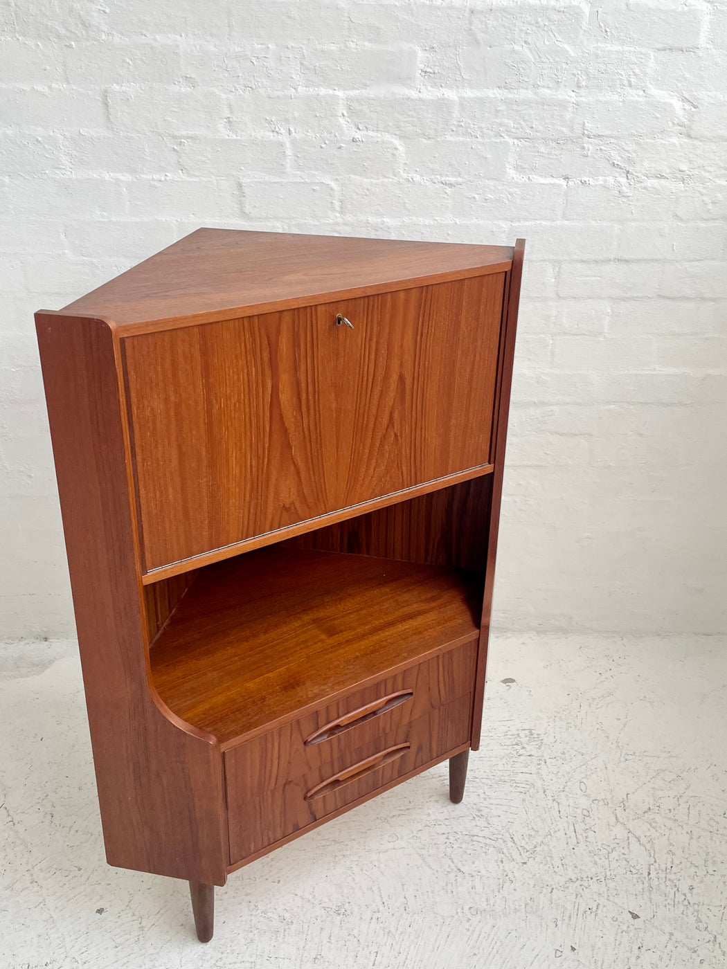 Danish Teak Corner Cabinet