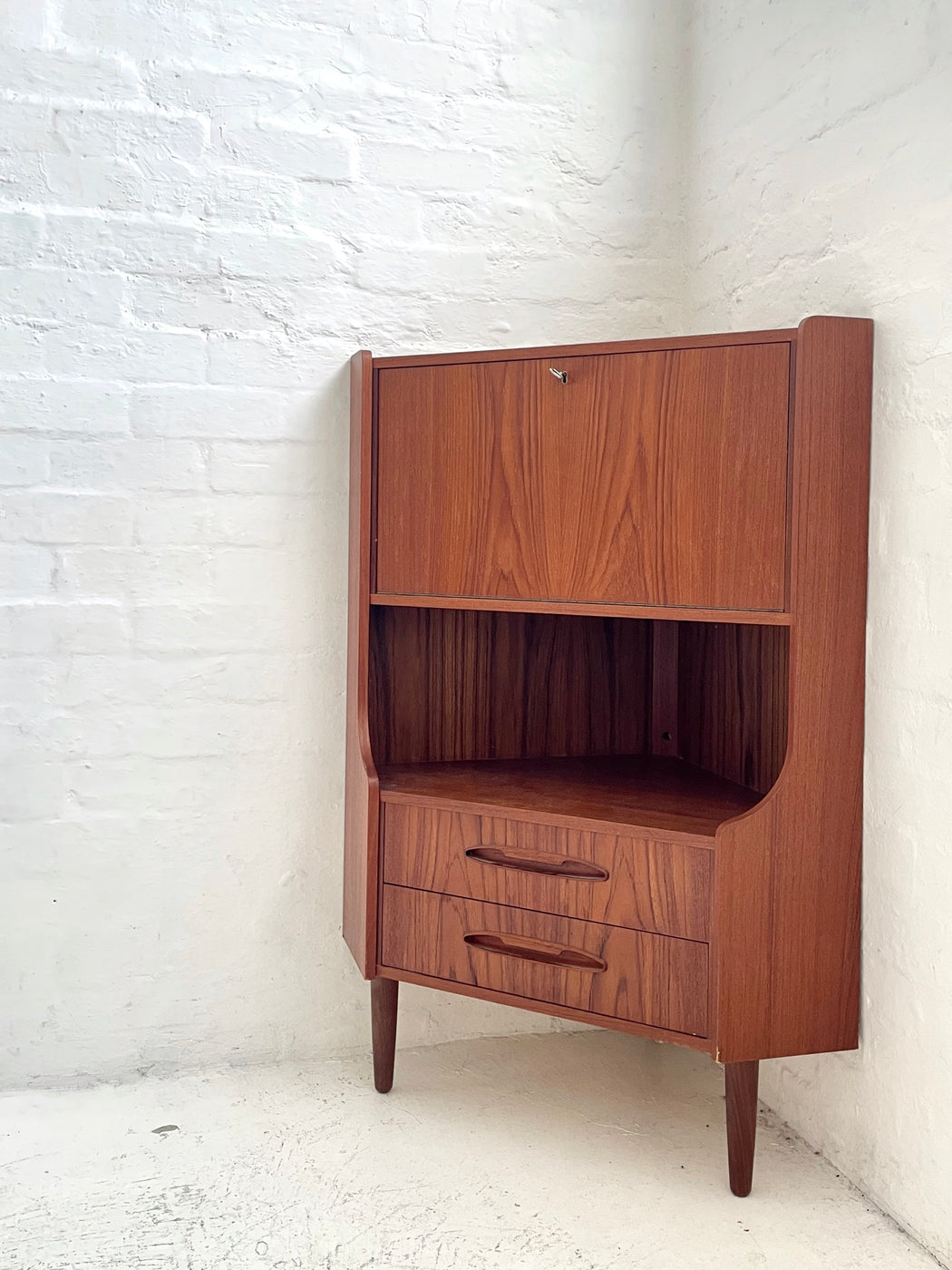 Danish Teak Corner Cabinet