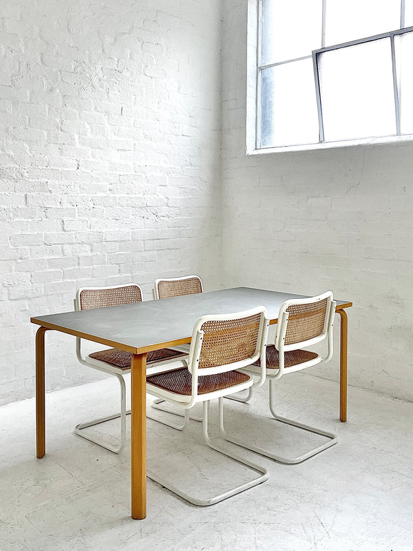 Danish Beech & Linoleum Table/Desk
