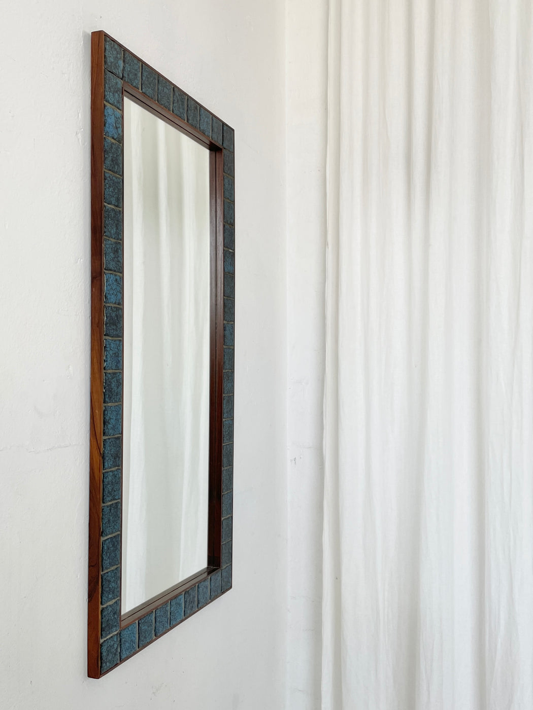 Danish Rosewood Tile Mirror & Side Table