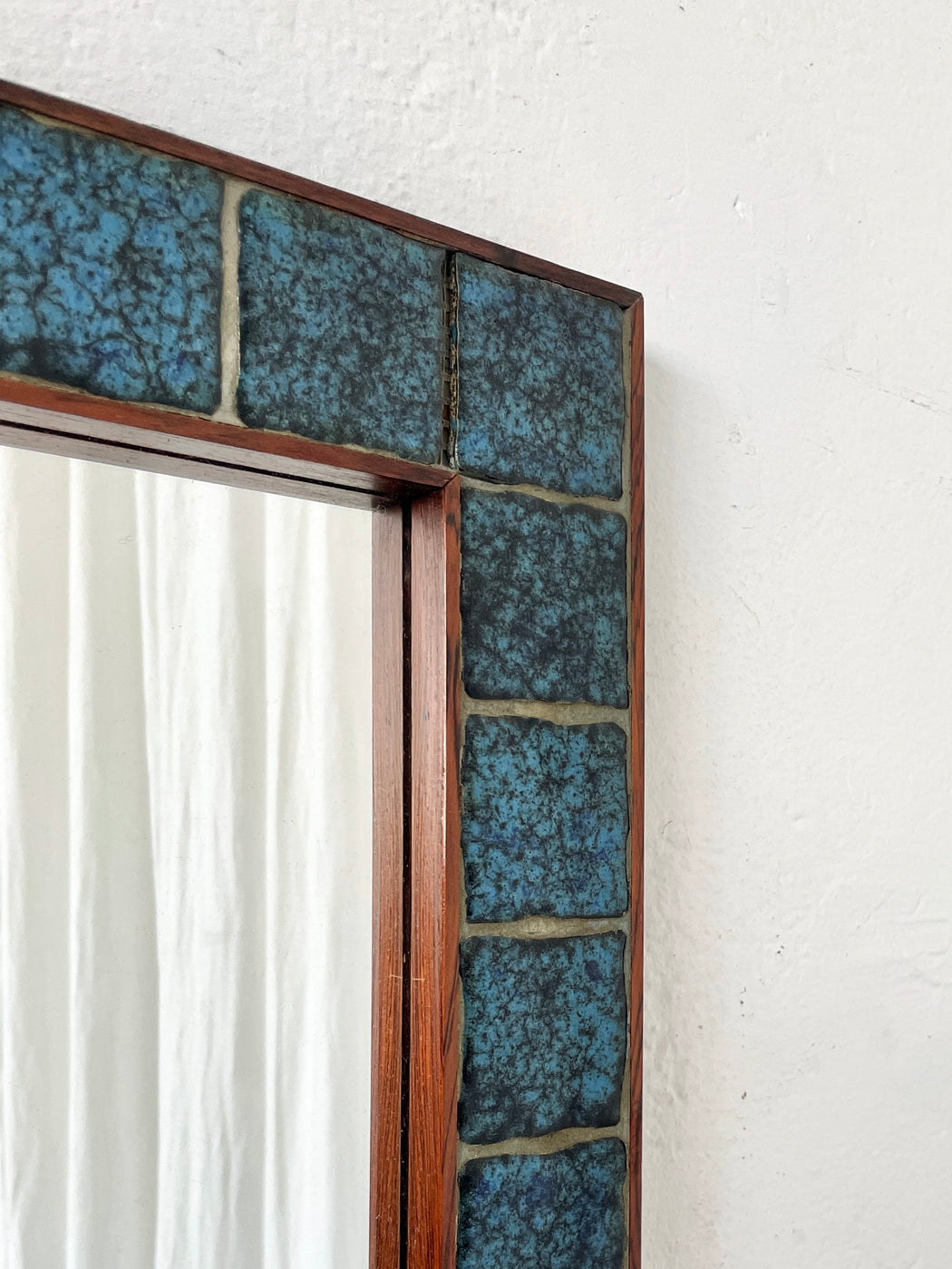 Danish Rosewood Tile Mirror & Side Table