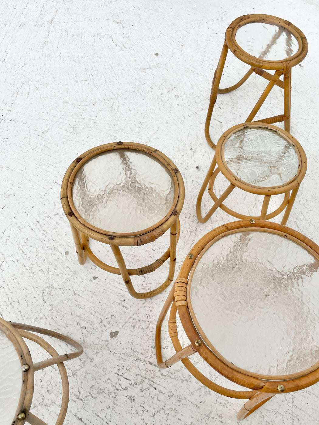 Set of Vintage Cane Pot Stands