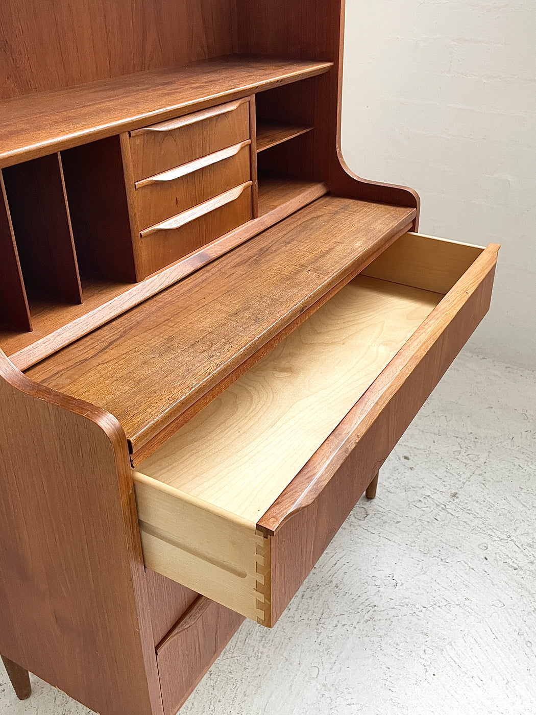 Danish Teak Bookcase Desk