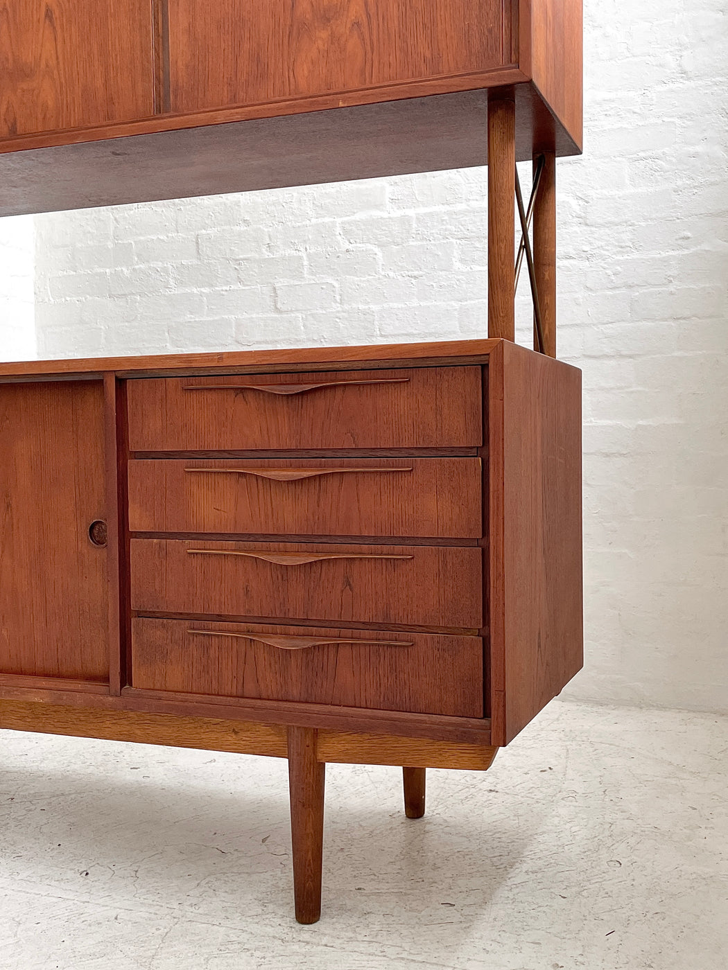 Danish Two-Tiered Teak Sideboard