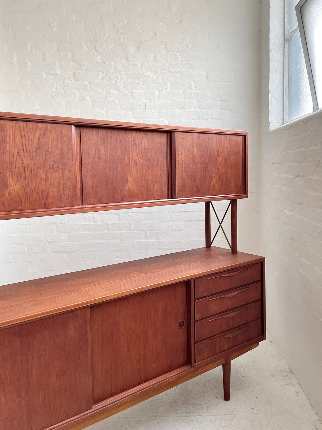 Danish Two-Tiered Teak Sideboard