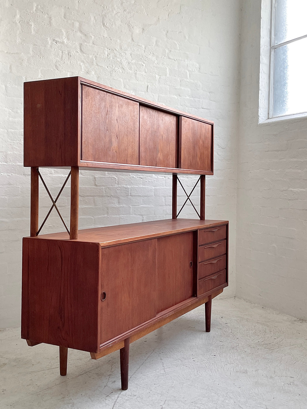 Danish Two-Tiered Teak Sideboard