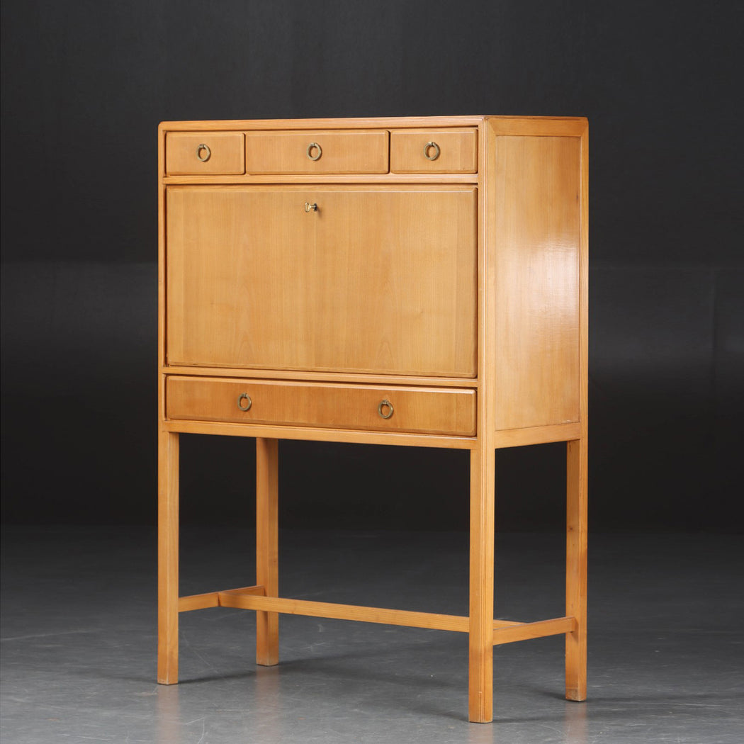 Danish Ash Highboard Bar Cabinet
