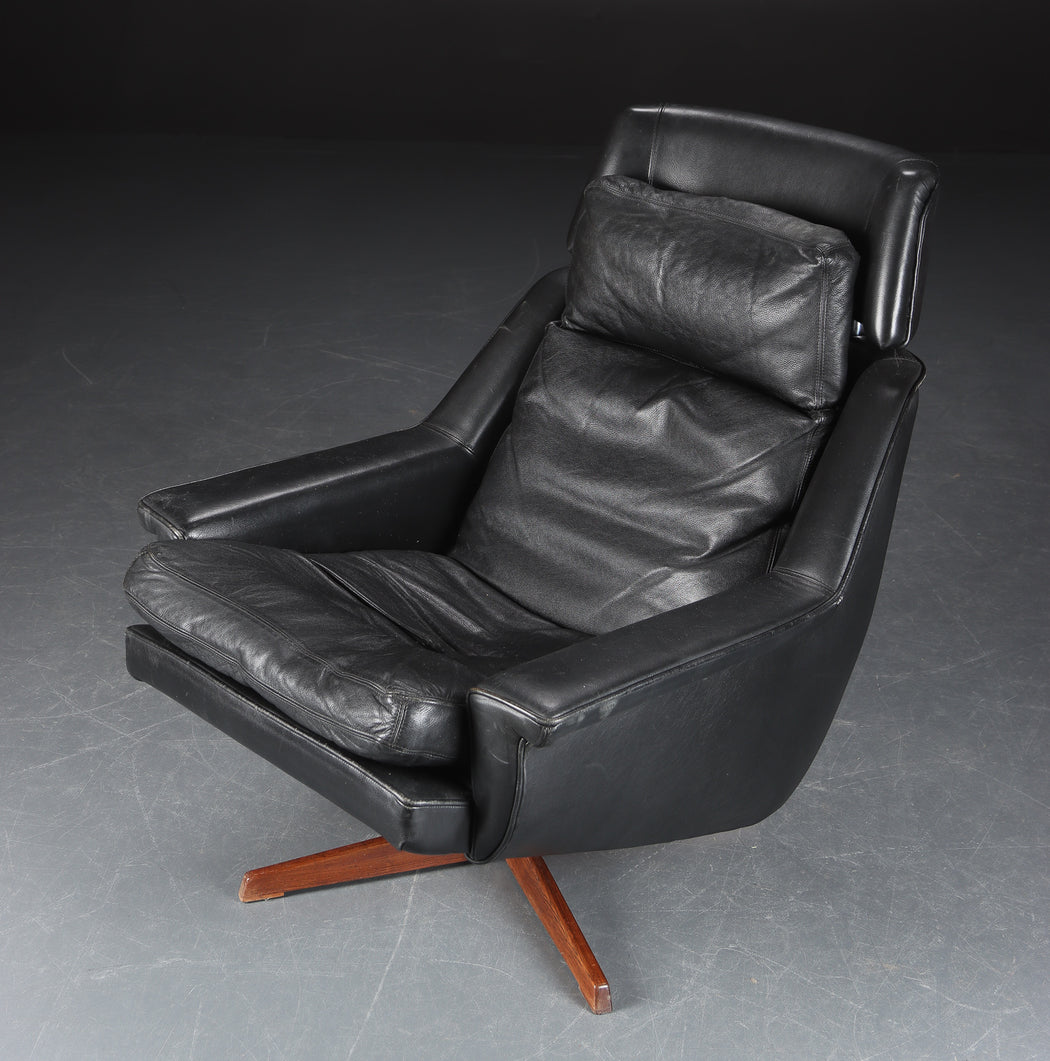 Danish Leather Lounge Chair