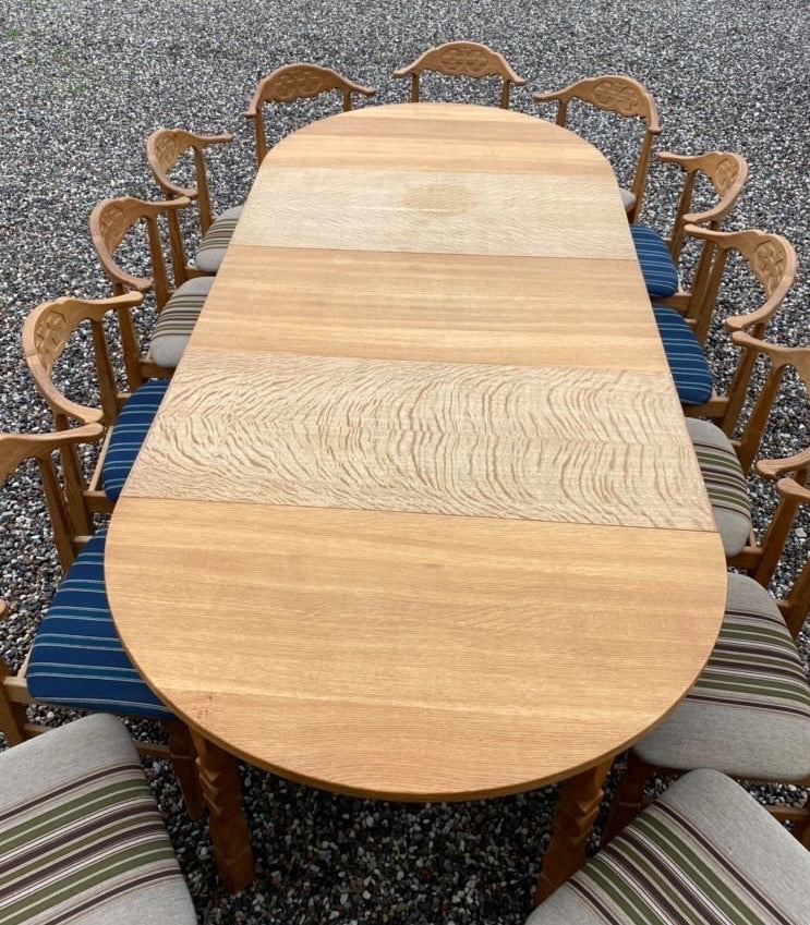 Henning Kjærnulf Oak Dining Table