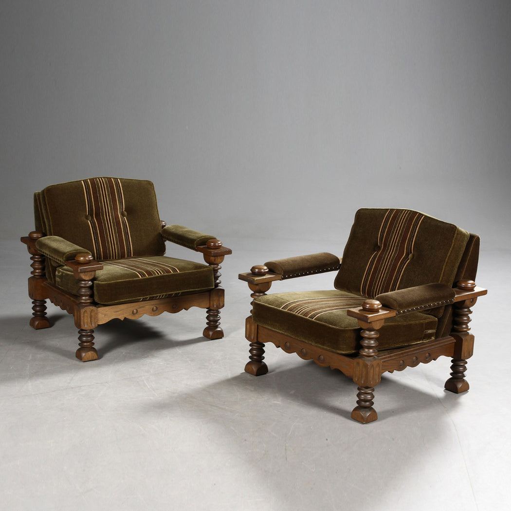 Large Danish 'Folk' Lounge Chair