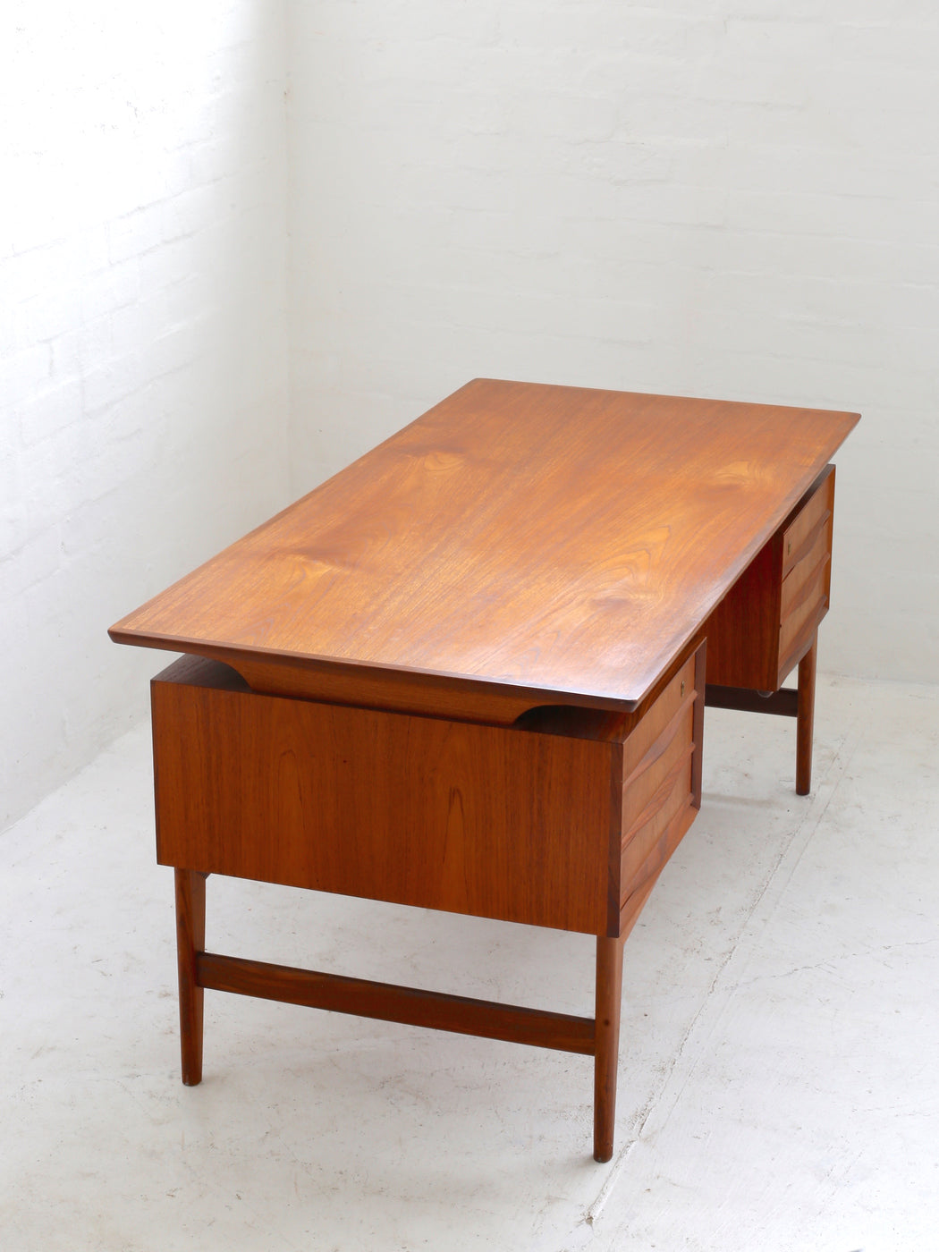 Danish Floating Top Teak Desk