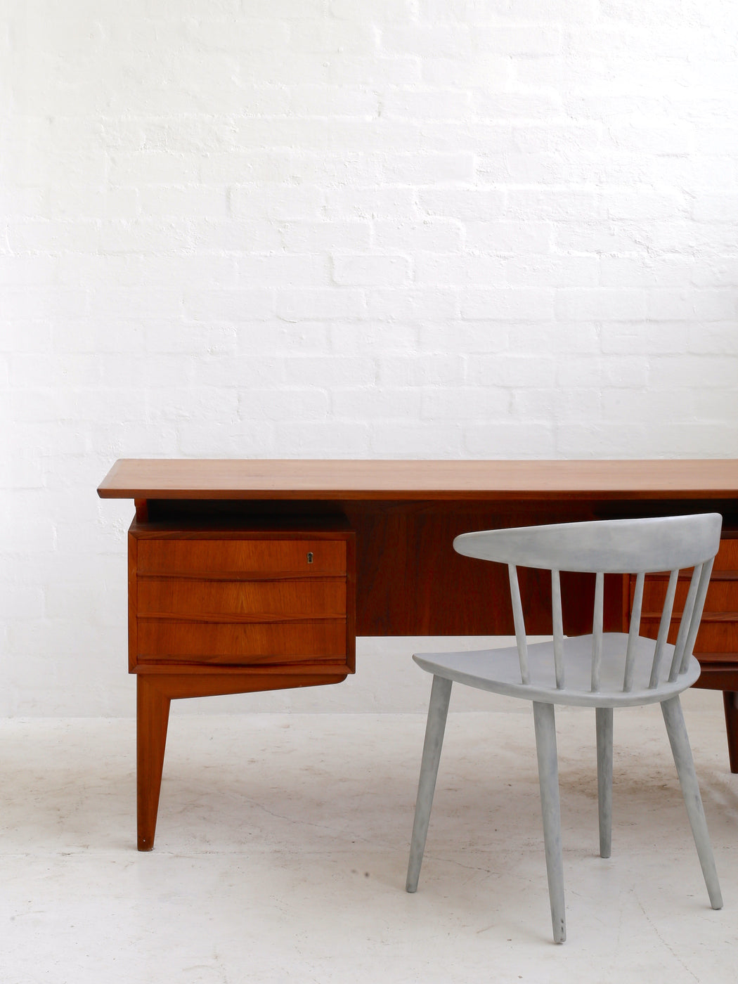 Danish Floating Top Teak Desk