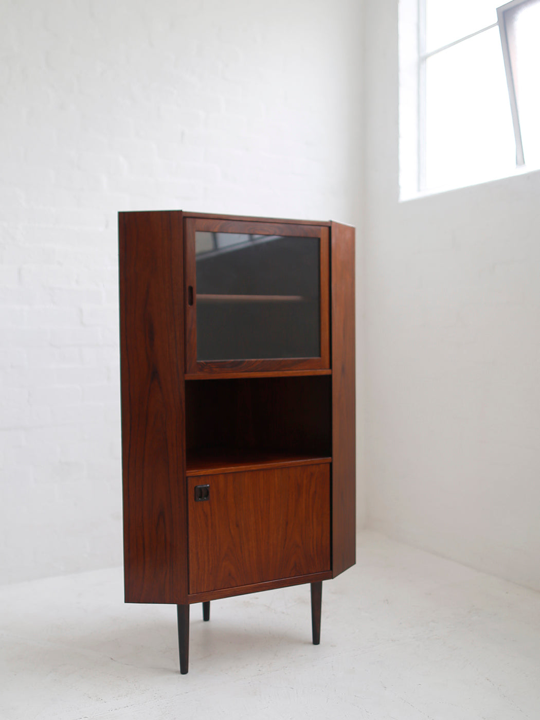 Danish Rosewood Corner Cabinet