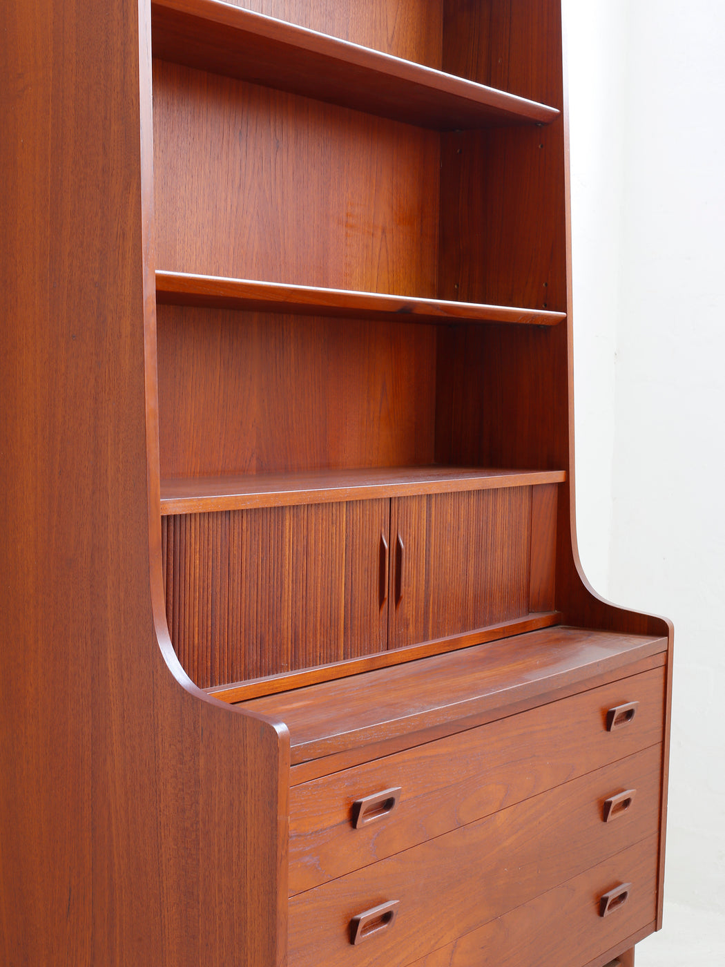 Danish Teak Bureau Bookcase