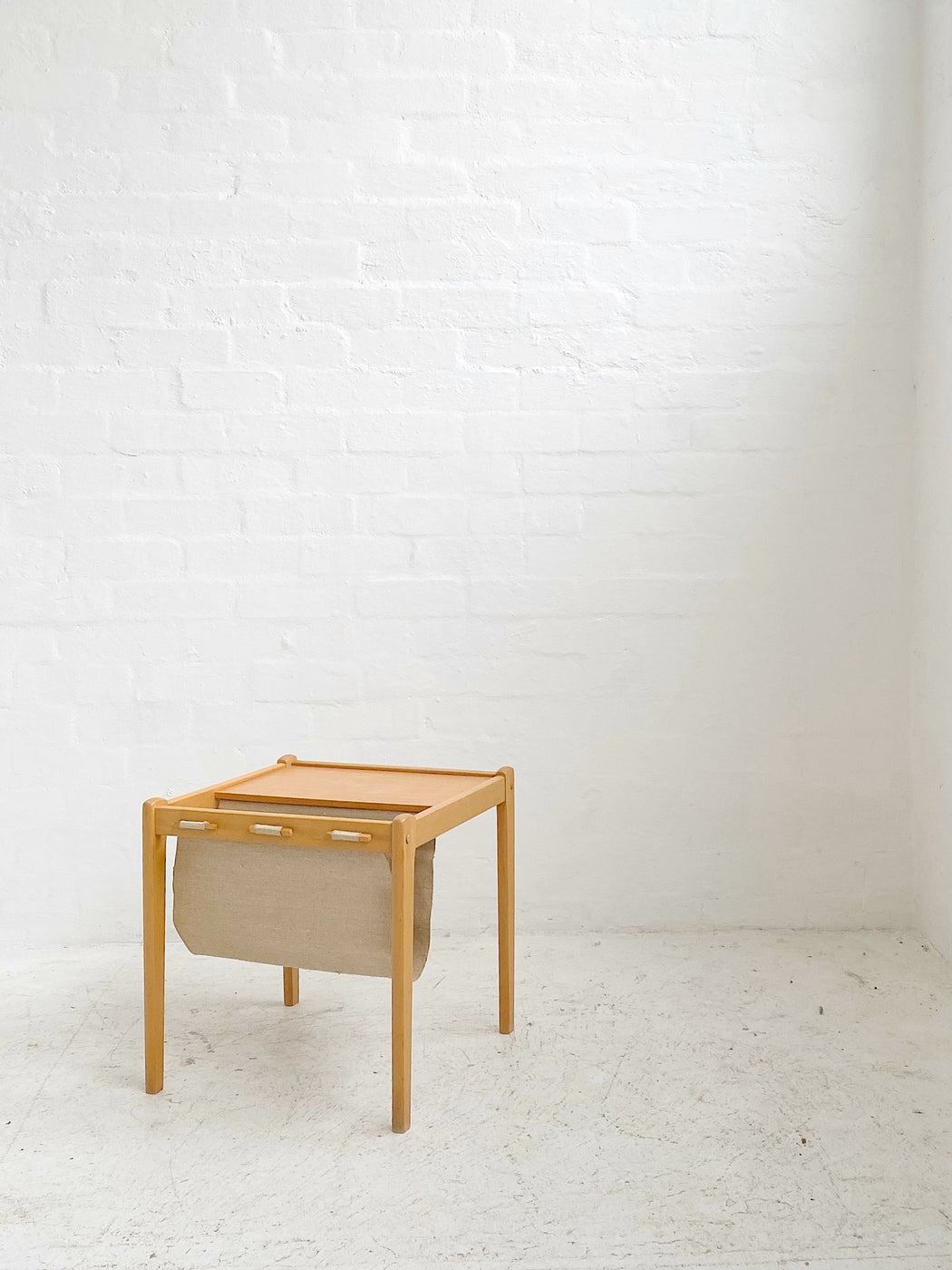 Danish Side Table Magazine Holder