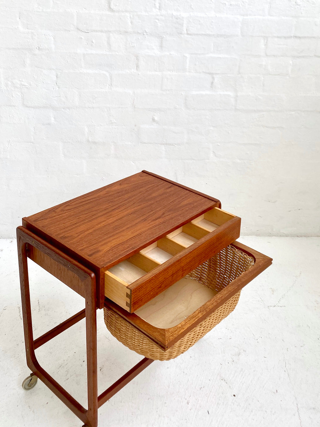Danish Teak Sewing Tidy