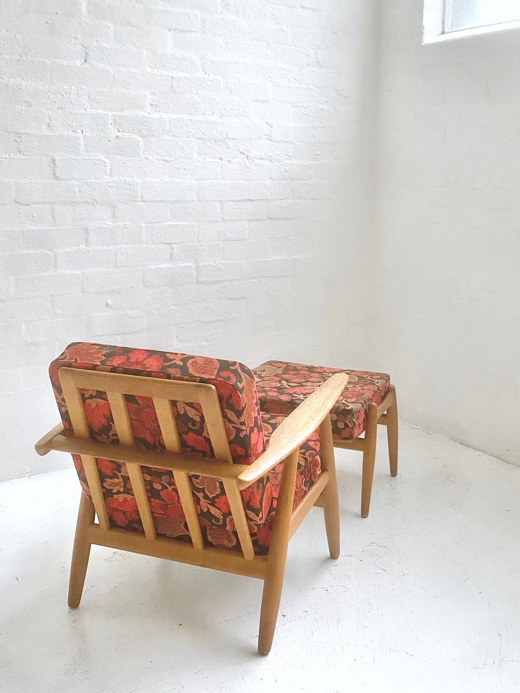 Hans J. Wegner GE240 'Cigar' Chair & Footstool