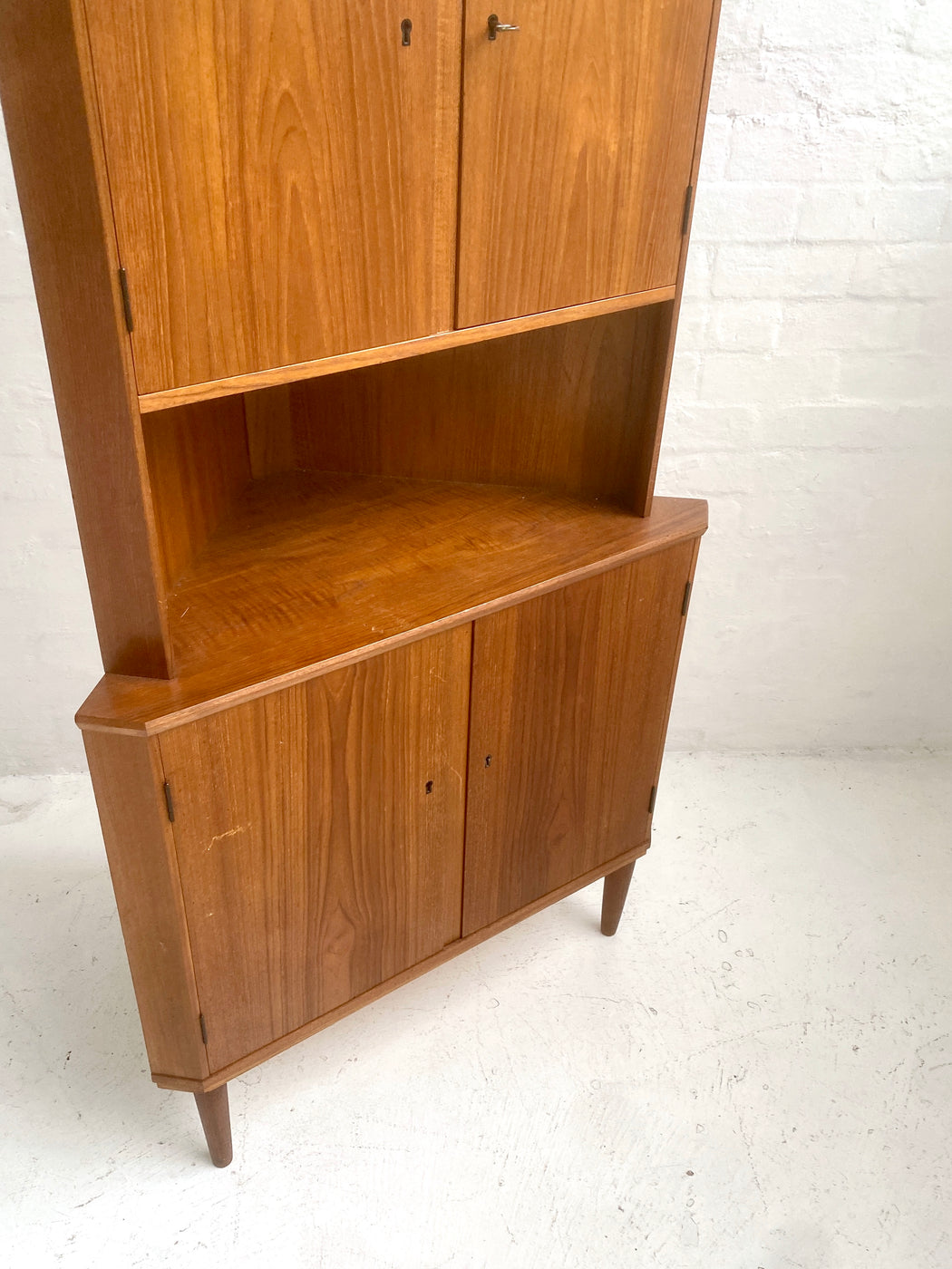 Danish Teak Corner Cabinet