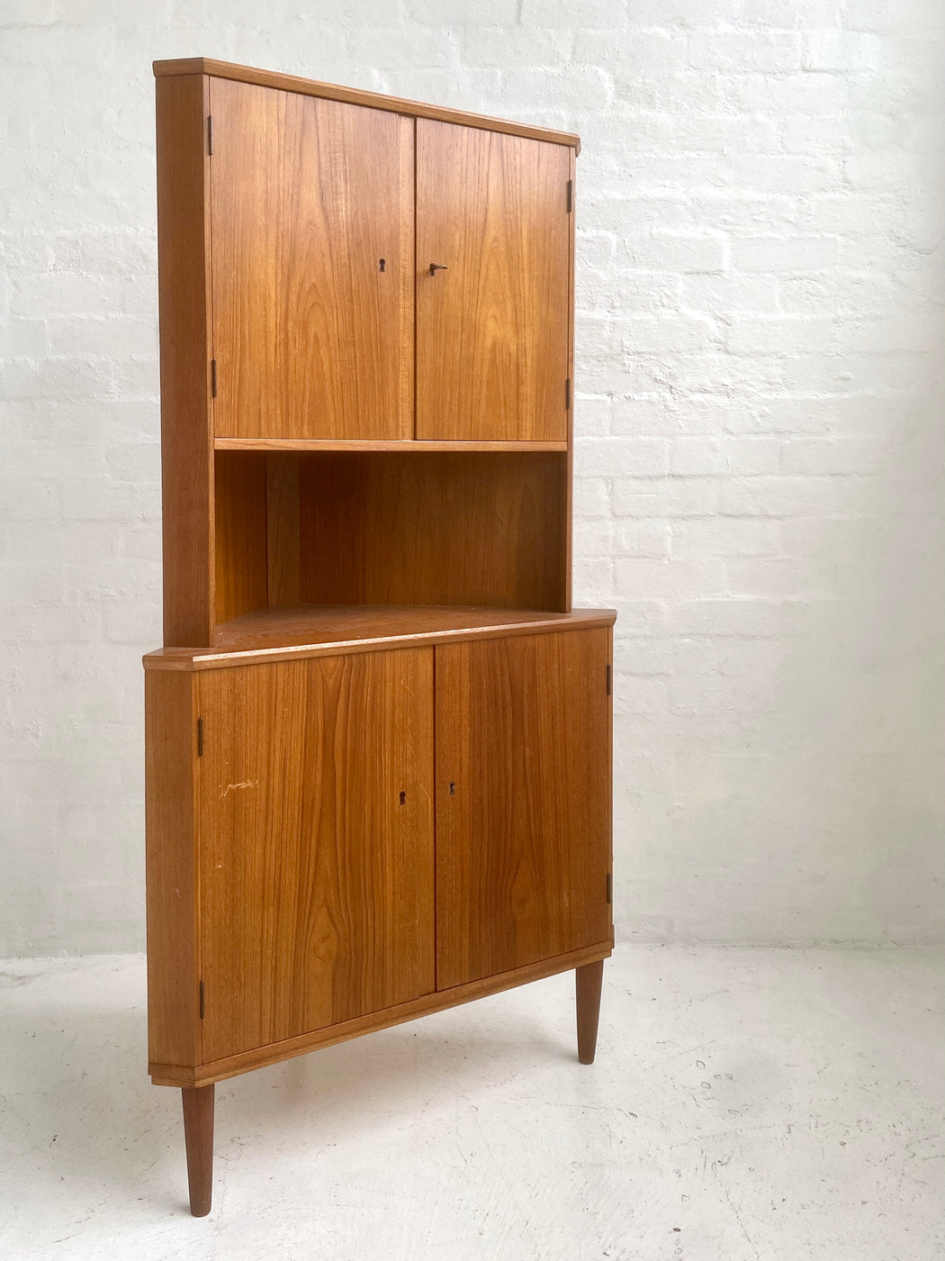 Danish Teak Corner Cabinet