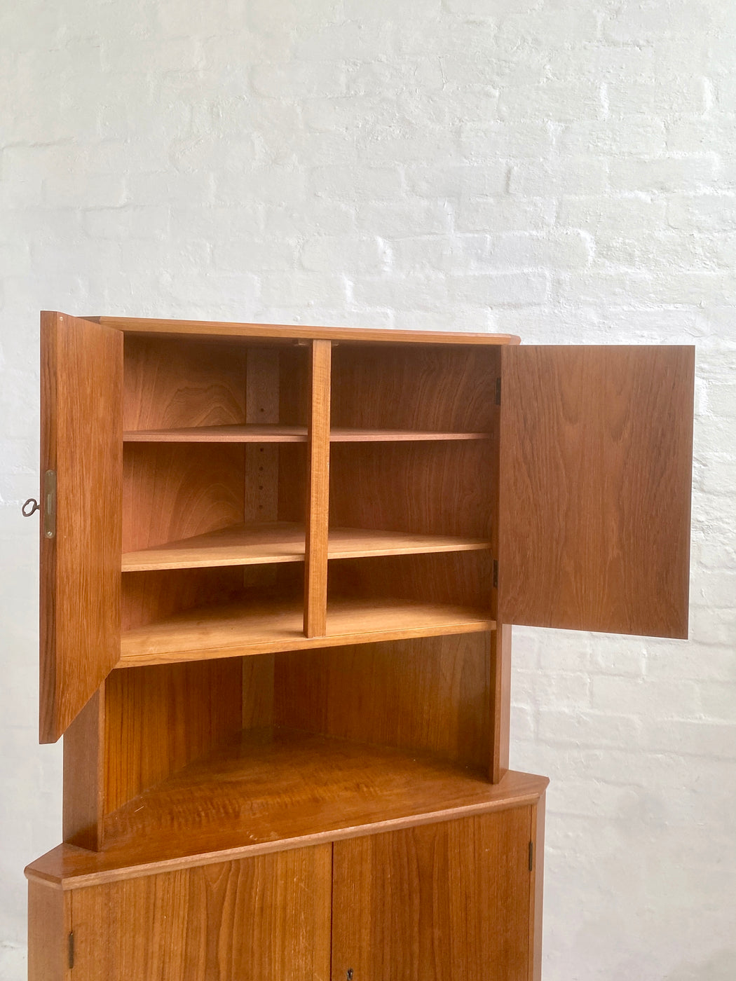 Danish Teak Corner Cabinet