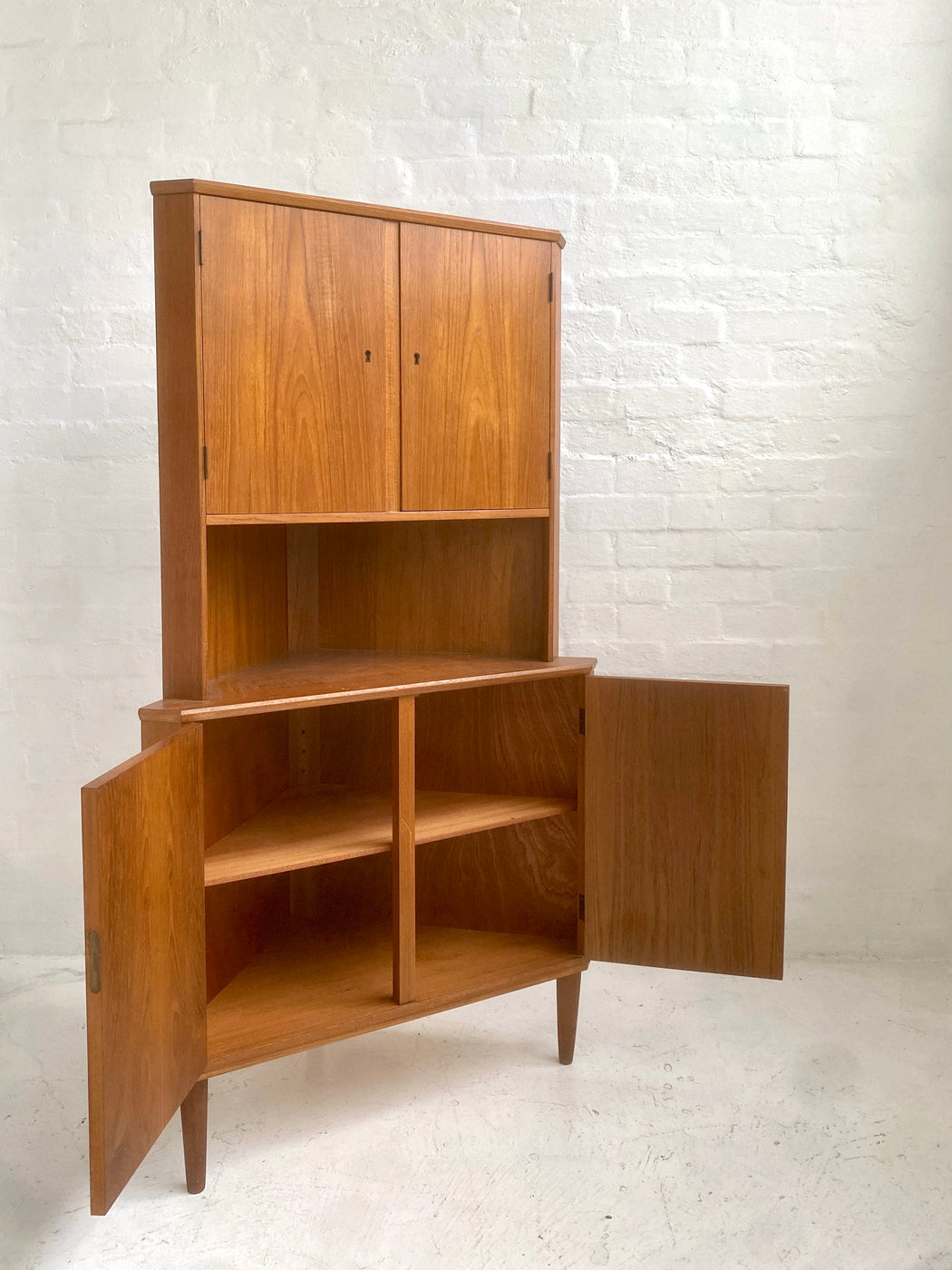 Danish Teak Corner Cabinet
