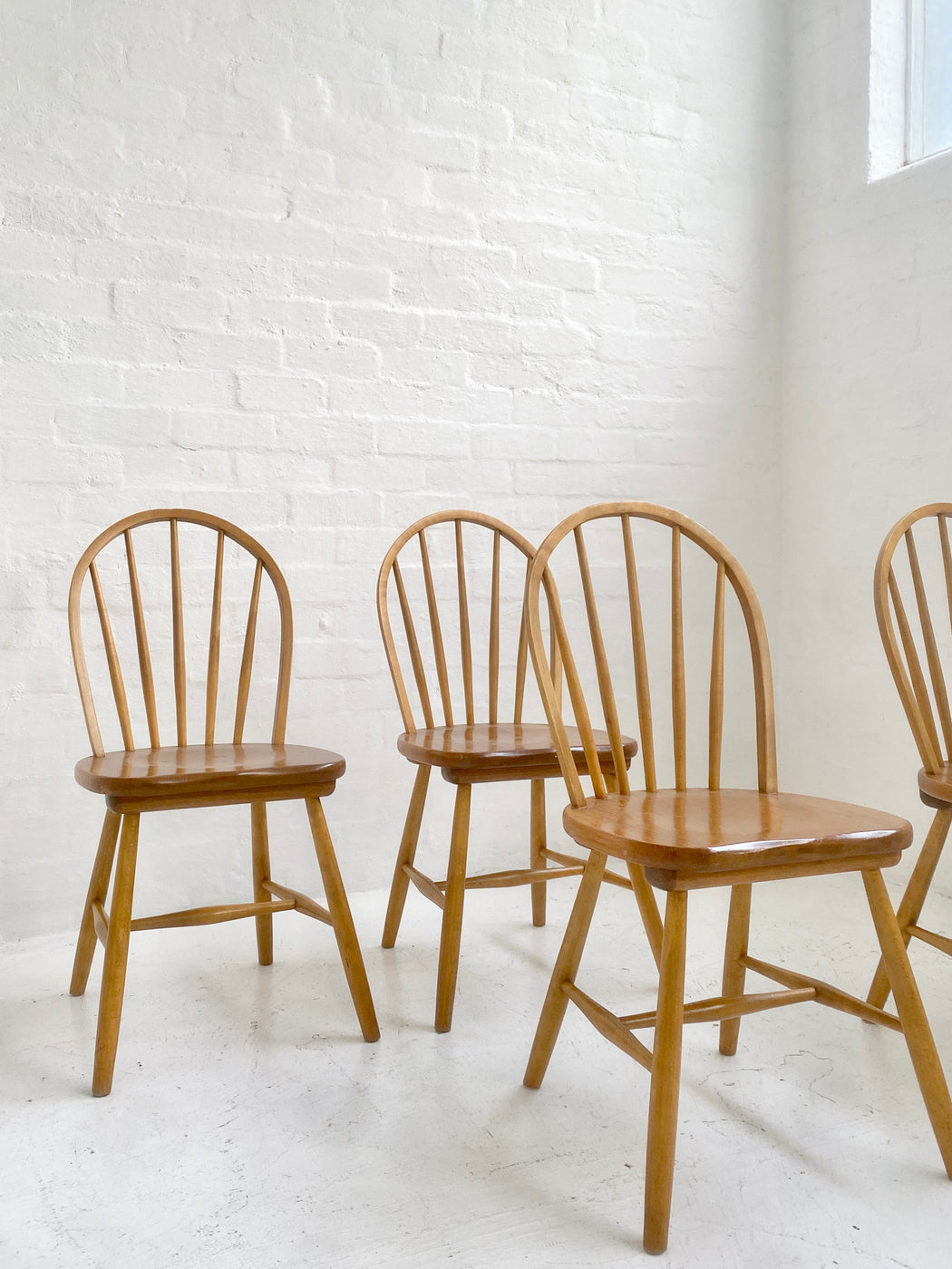 Set of four Swedish Spindle Back Chairs