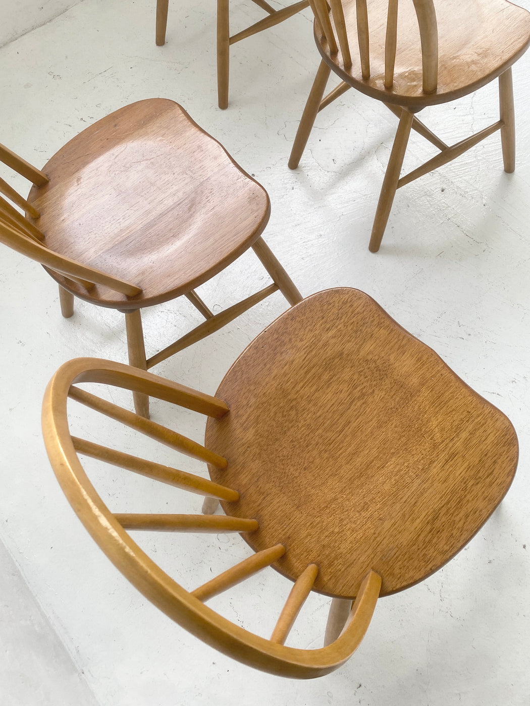 Set of four Swedish Spindle Back Chairs