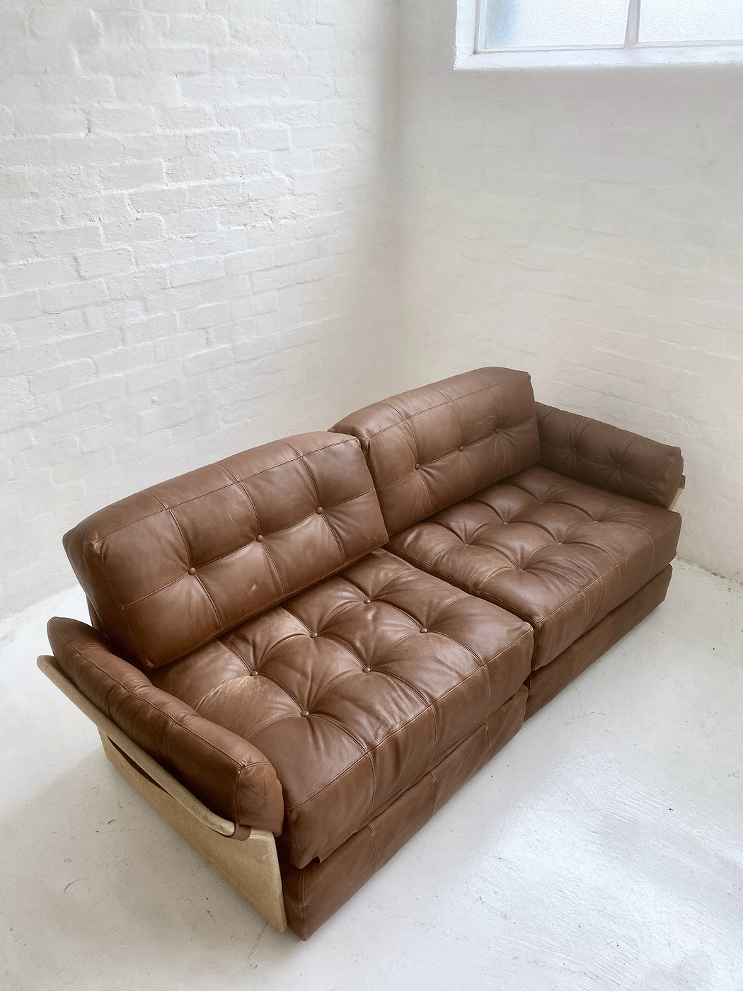European Modular Leather Sofa