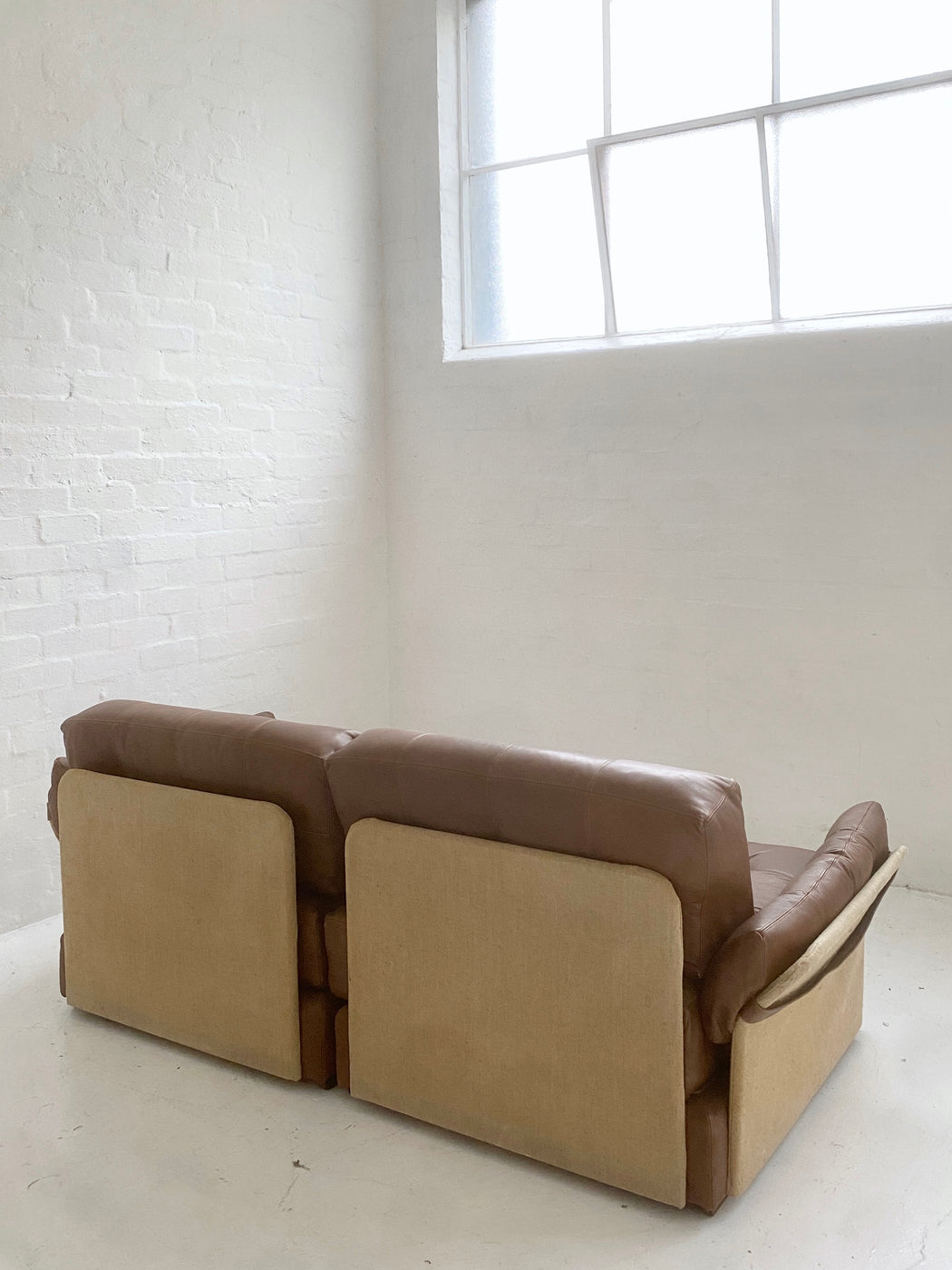 European Modular Leather Sofa