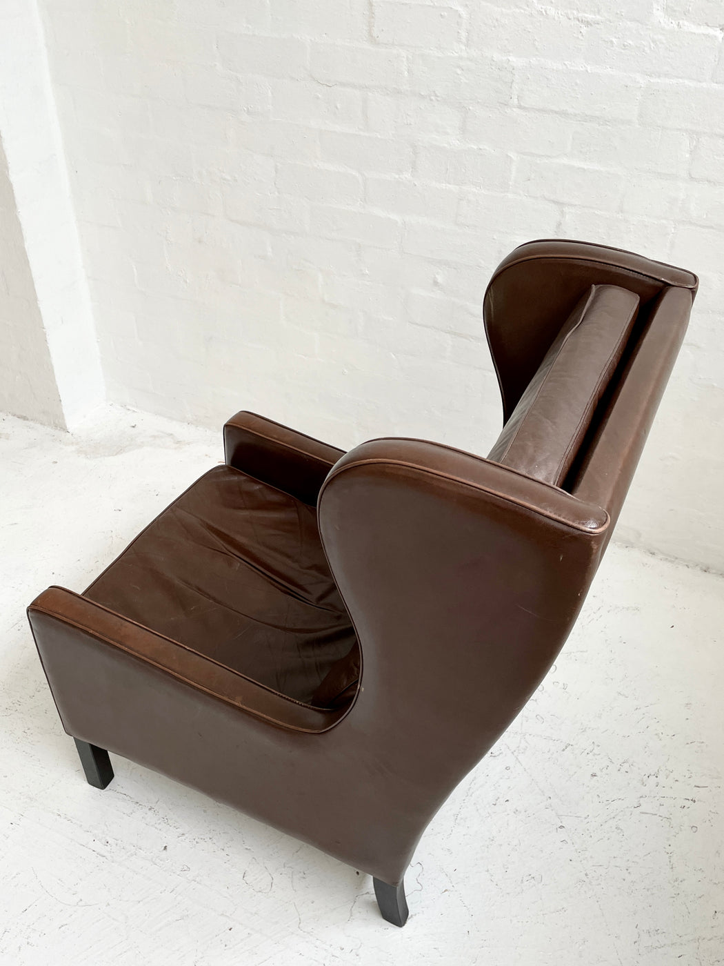 Mogens Hansen Leather Wingback Chair