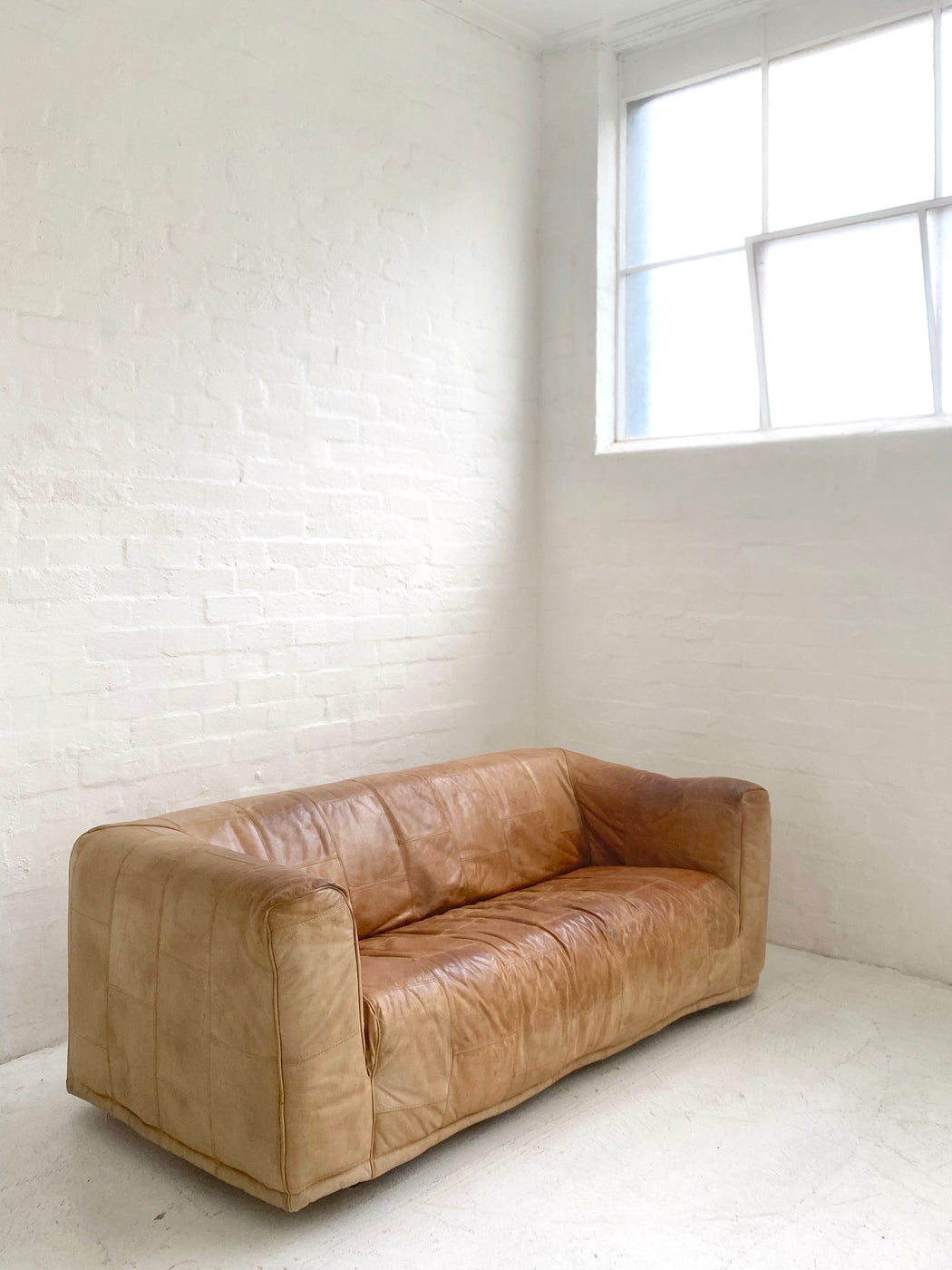 Cognac Leather Sofa