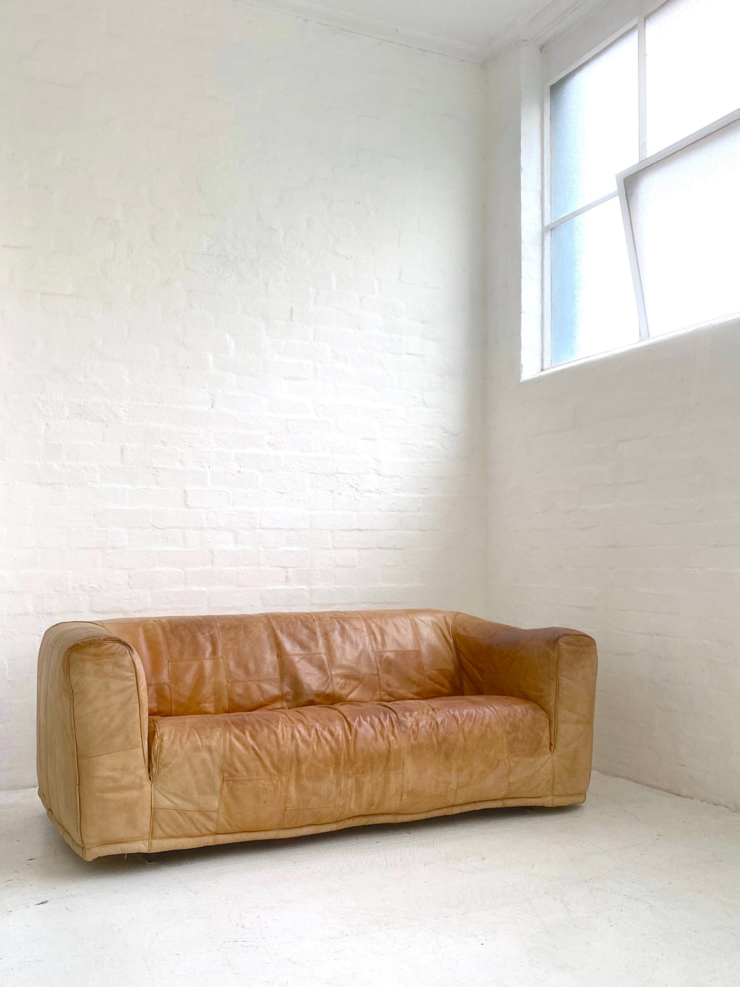 Cognac Leather Sofa