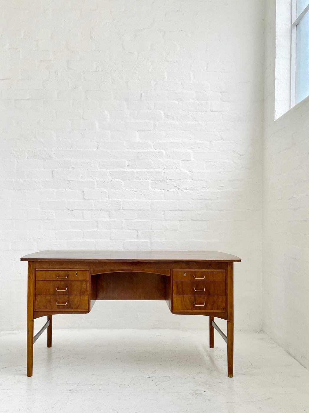 Classic Danish Walnut Writing Desk