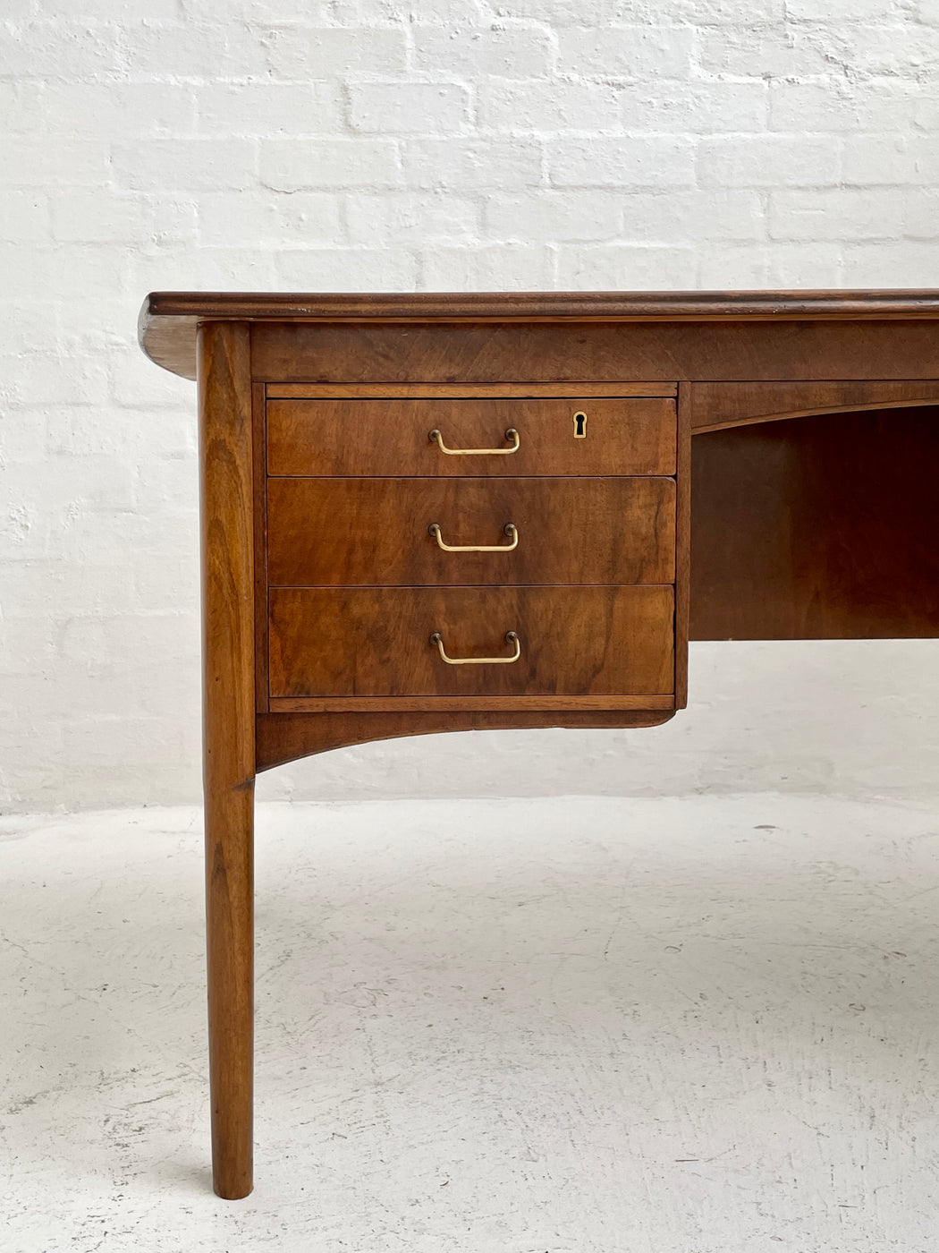 Classic Danish Walnut Writing Desk