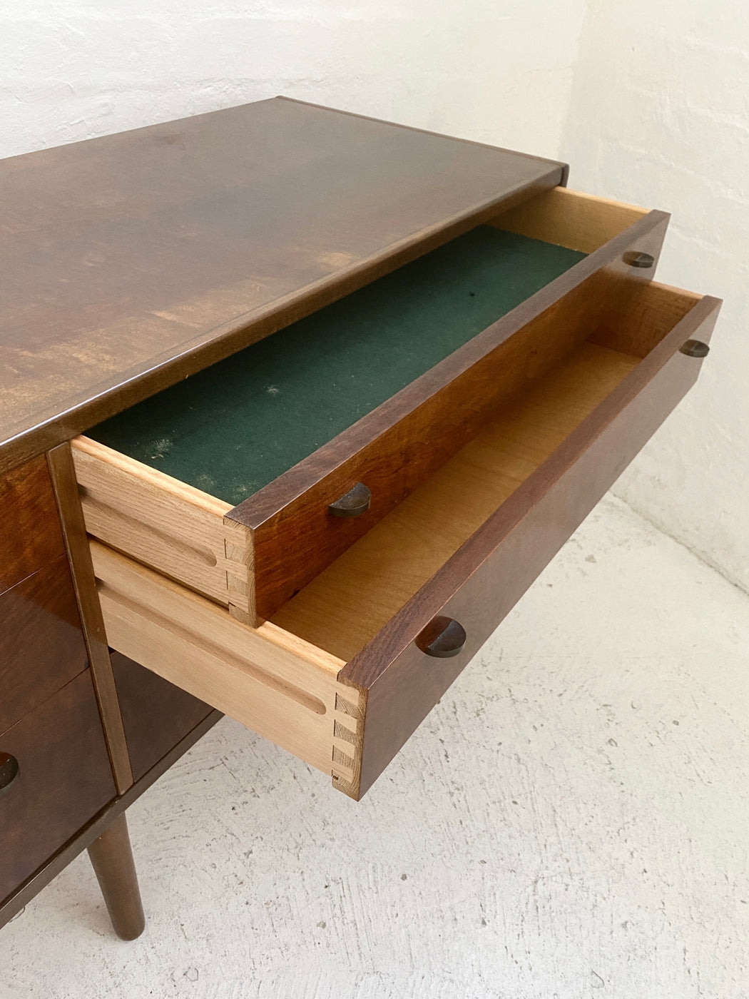 Danish Flame Walnut Sideboard